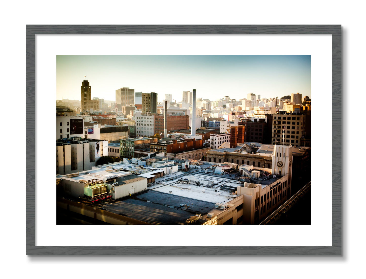 Framed photograph of Chronical San Francisco by Dylan Ozanich, Grey frame, Borders
