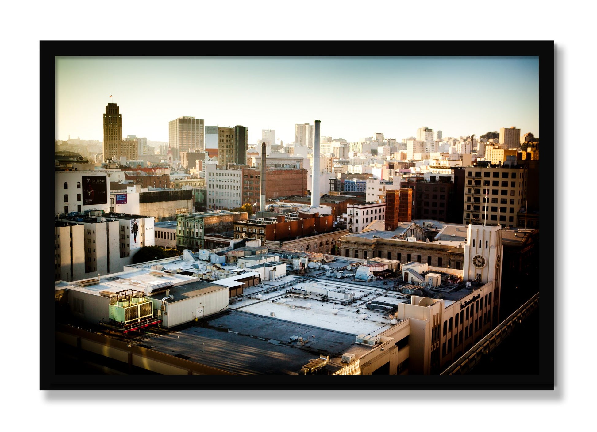 Framed photograph of Chronical San Francisco by Dylan Ozanich, Black frame, Full Bleed