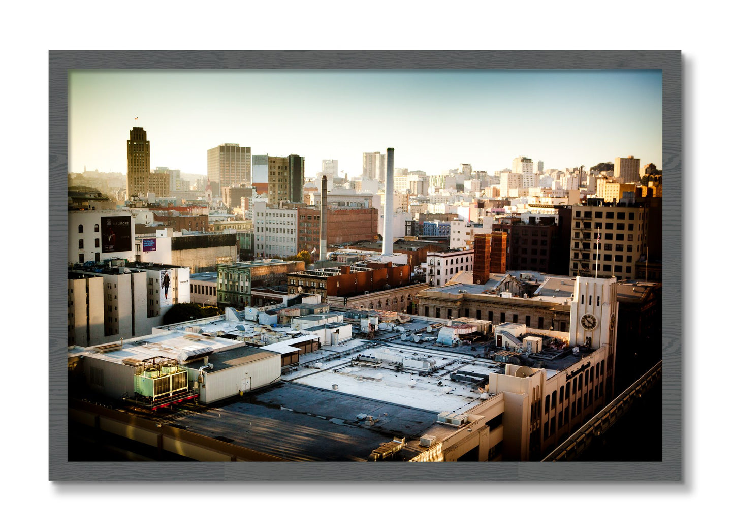 Framed photograph of Chronical San Francisco by Dylan Ozanich, Grey frame, Full Bleed