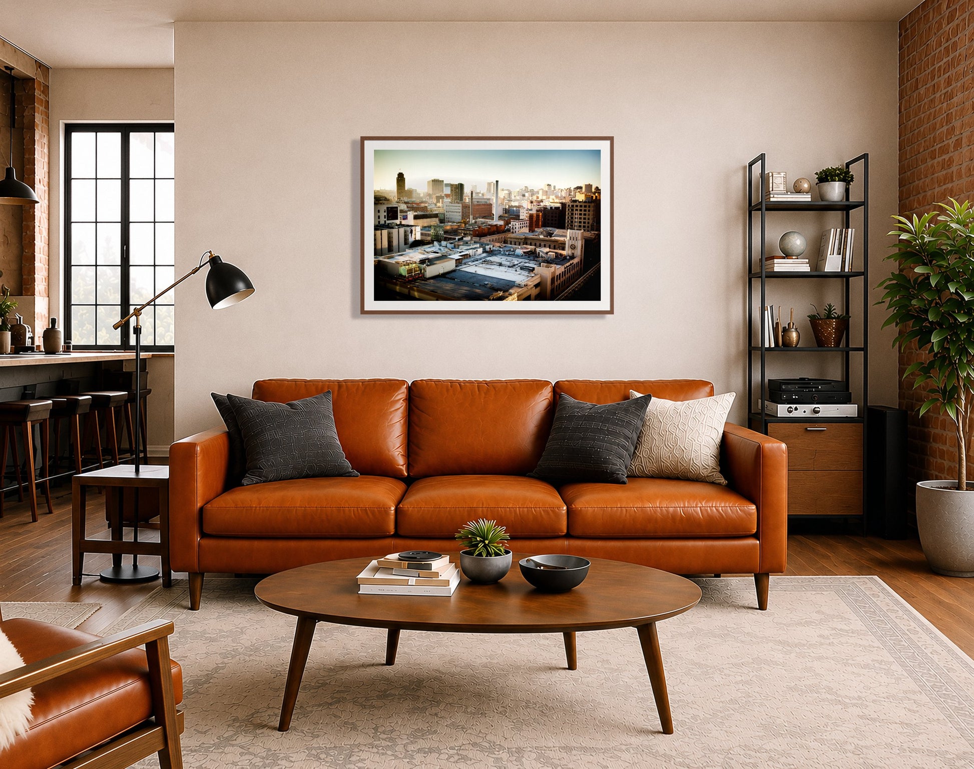 Framed photograph of Chronical San Francisco by Dylan Ozanich displayed on a wall