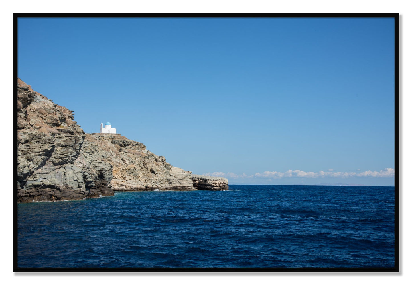 Framed photograph of Church On The Edge by Dylan Ozanich, Black frame, Full Bleed