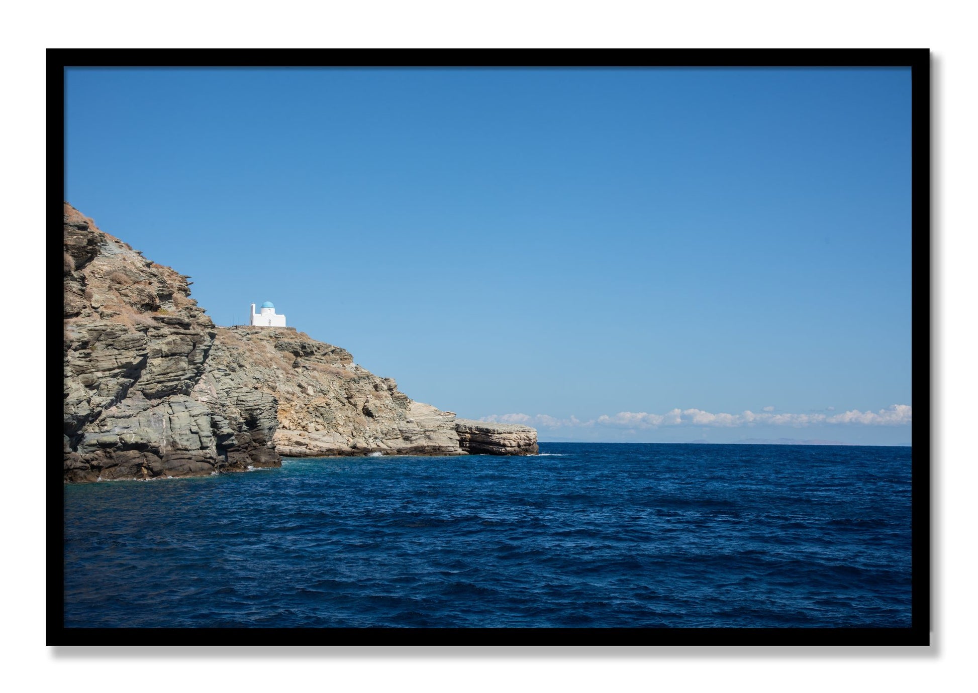 Framed photograph of Church On The Edge by Dylan Ozanich, Black frame, Full Bleed