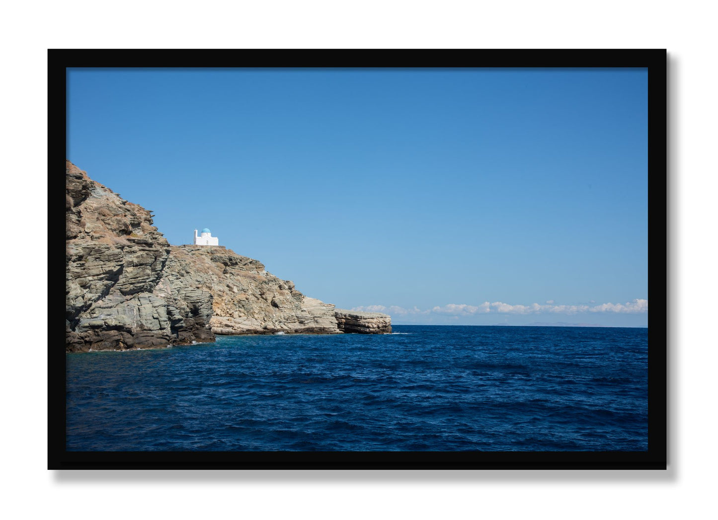 Framed photograph of Church On The Edge by Dylan Ozanich, Black frame, Full Bleed