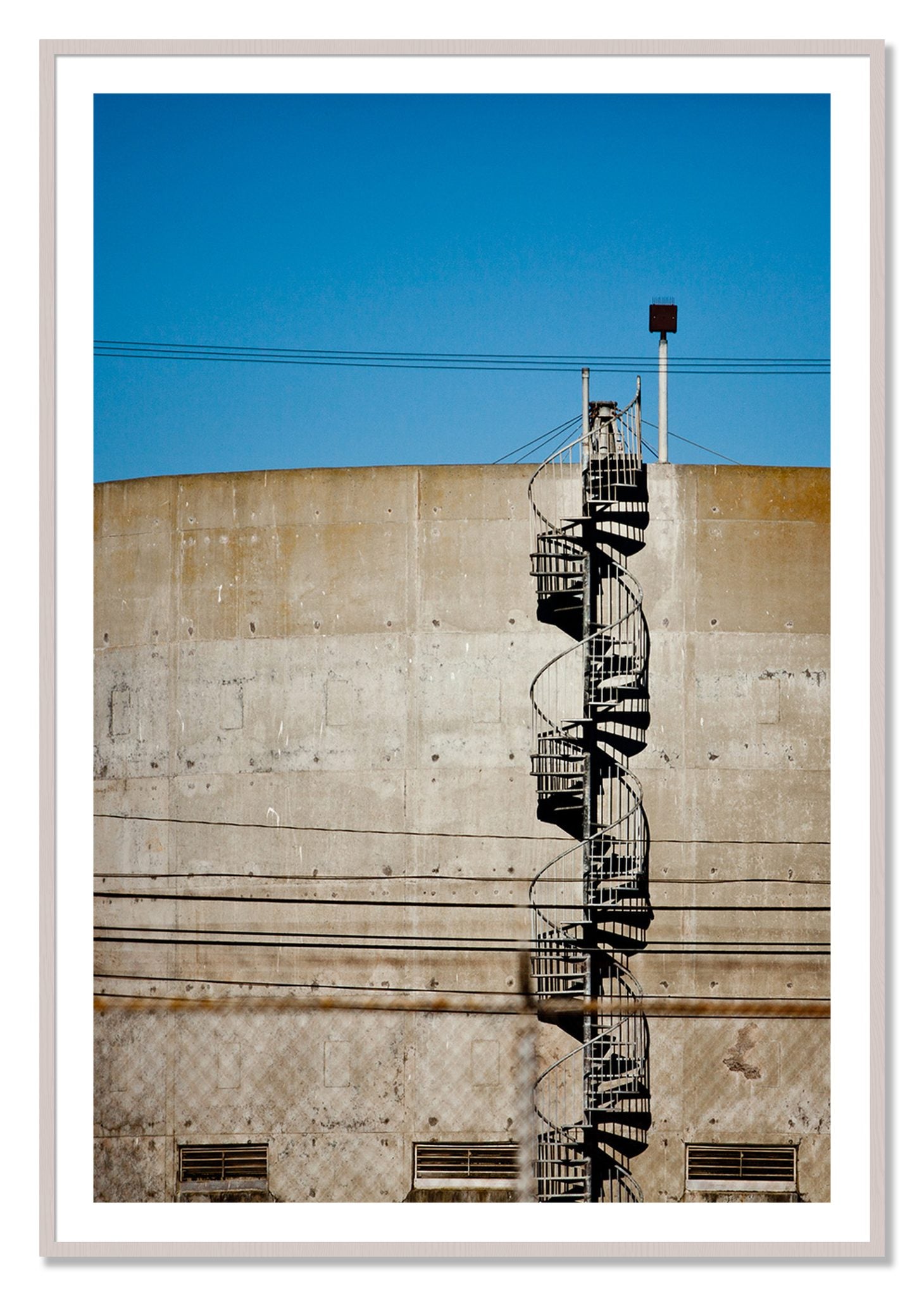 Framed photograph of Climb by Dylan Ozanich, White Maple frame, Borders
