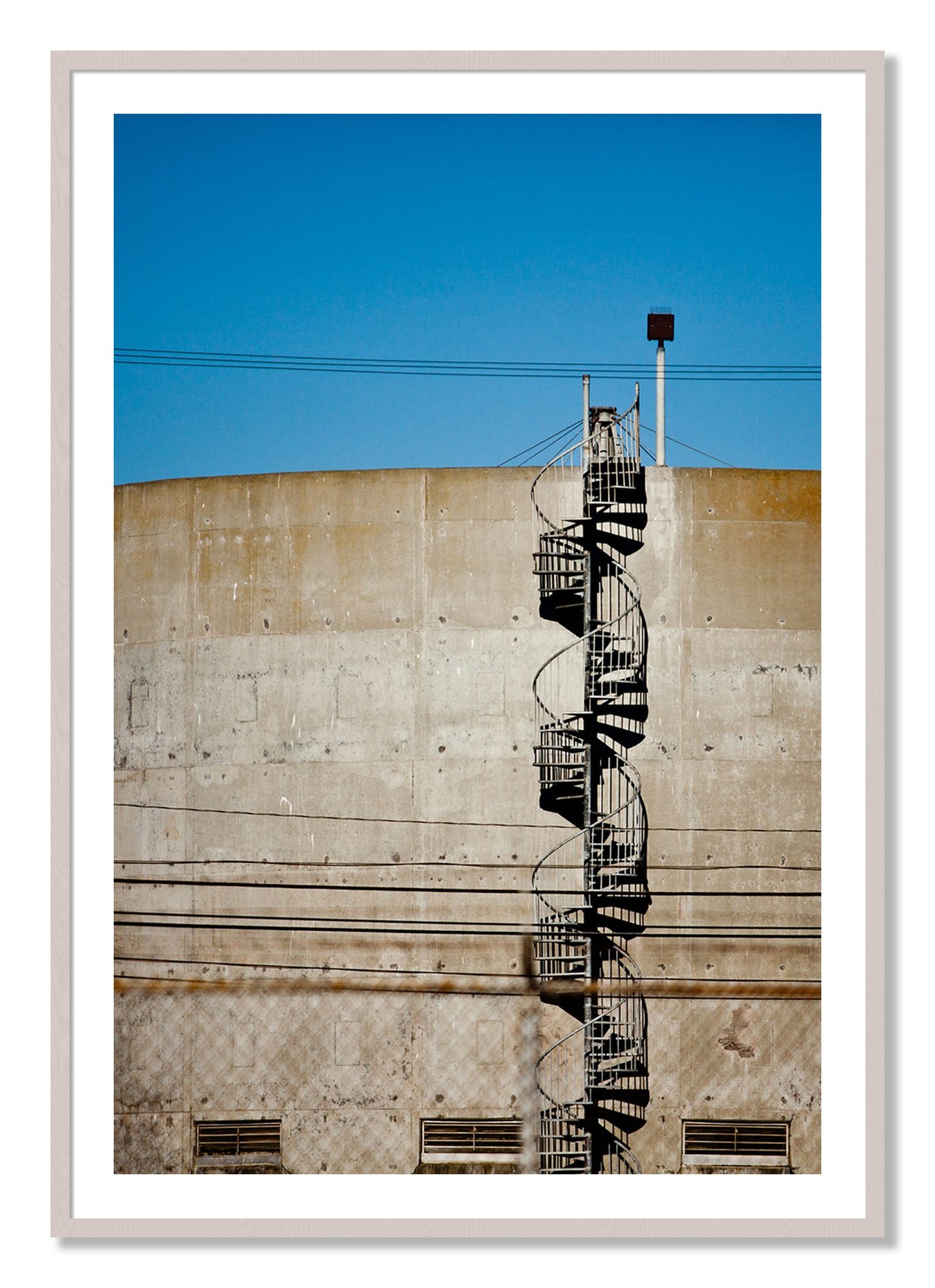 Framed photograph of Climb by Dylan Ozanich, White Maple frame, Borders