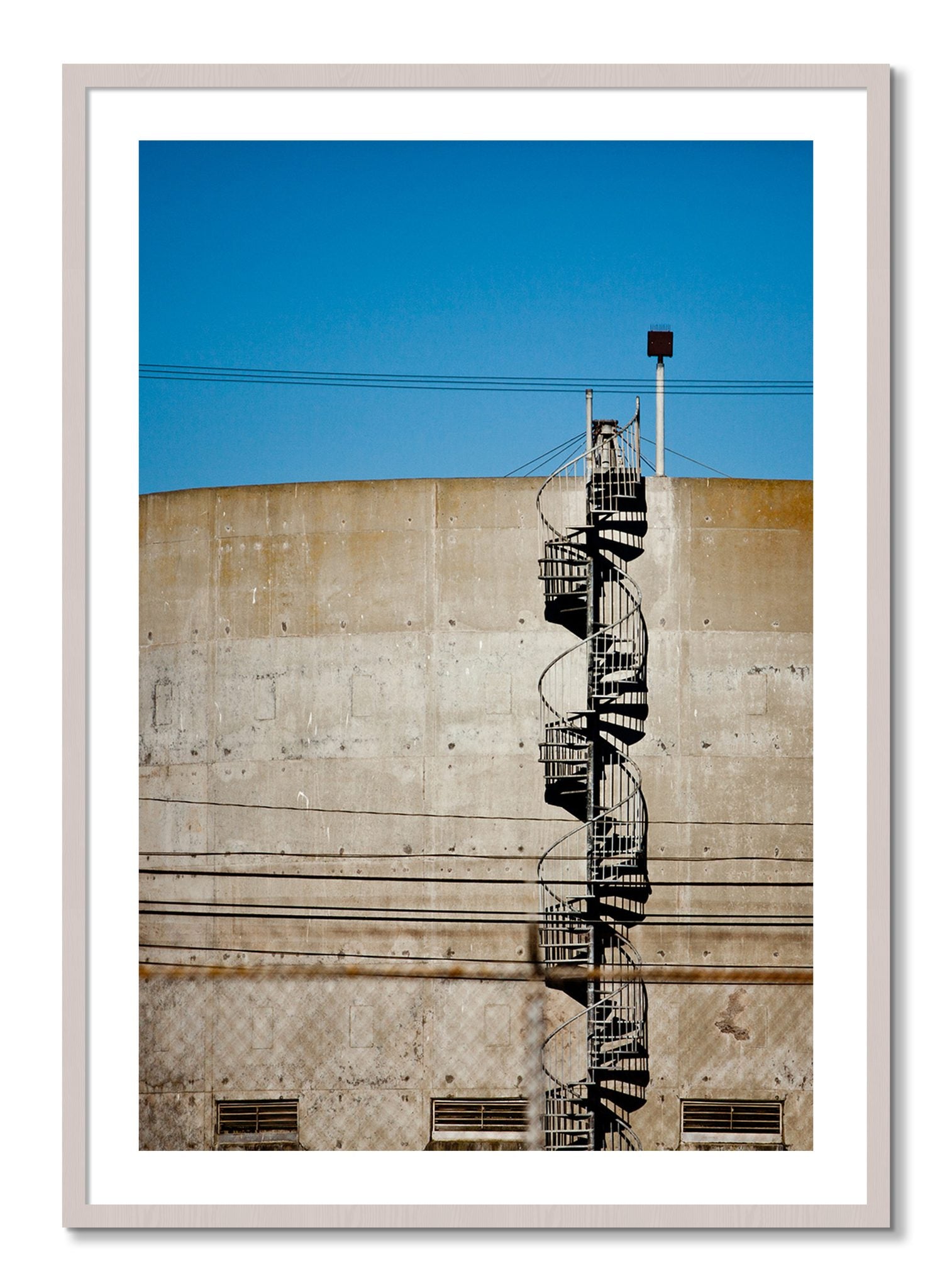 Framed photograph of Climb by Dylan Ozanich, White Maple frame, Borders