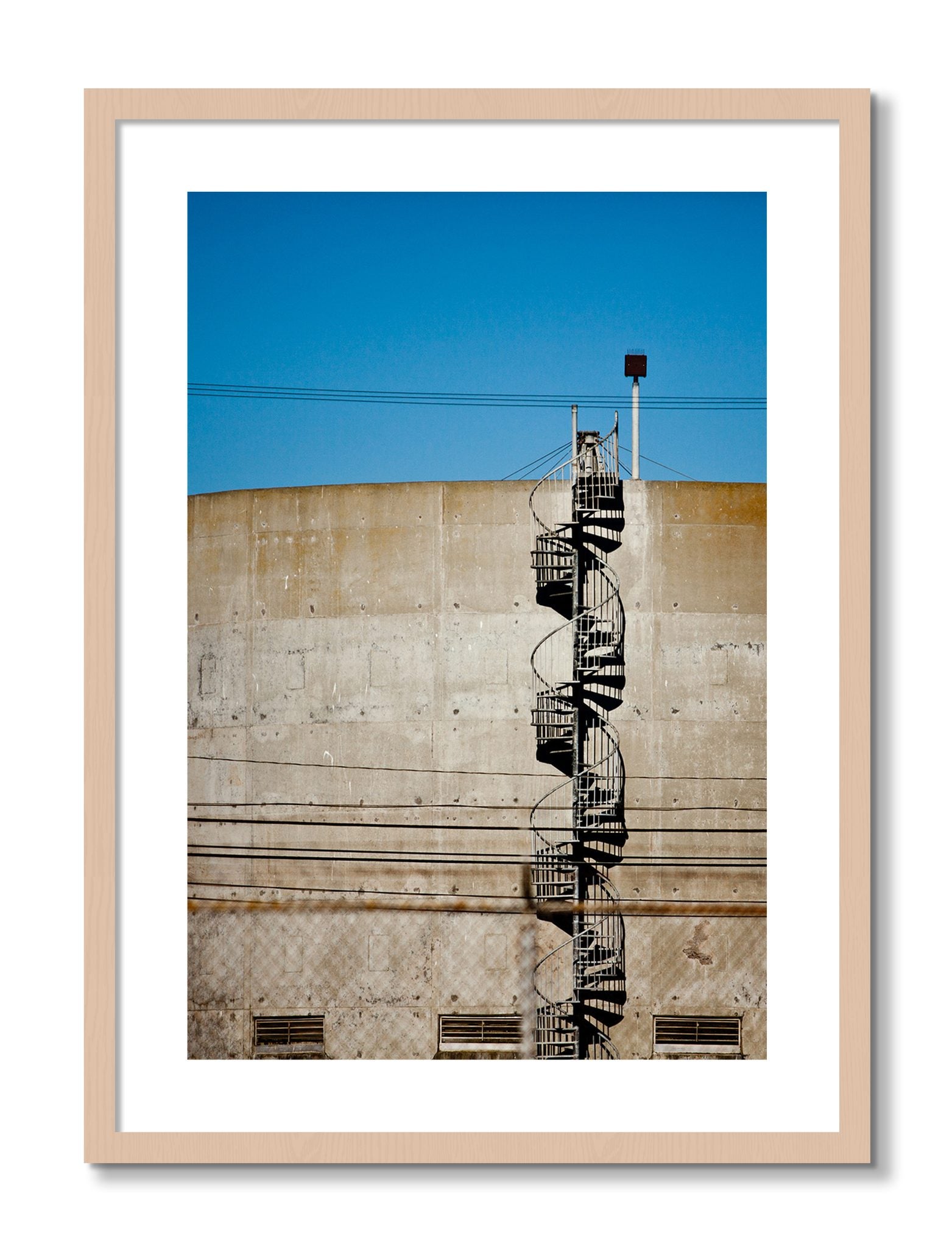 Framed photograph of Climb by Dylan Ozanich, Maple frame, Borders