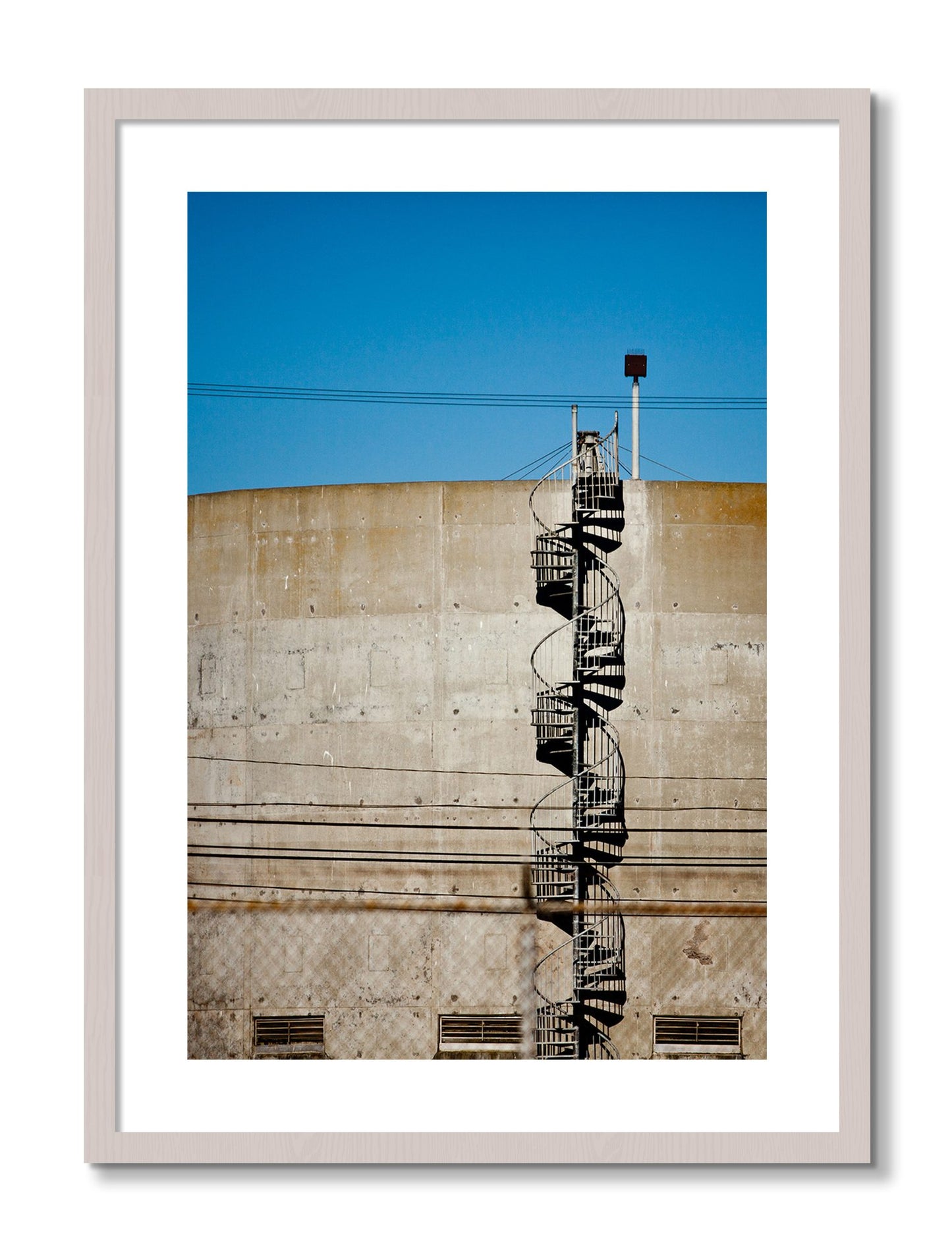 Framed photograph of Climb by Dylan Ozanich, White Maple frame, Borders