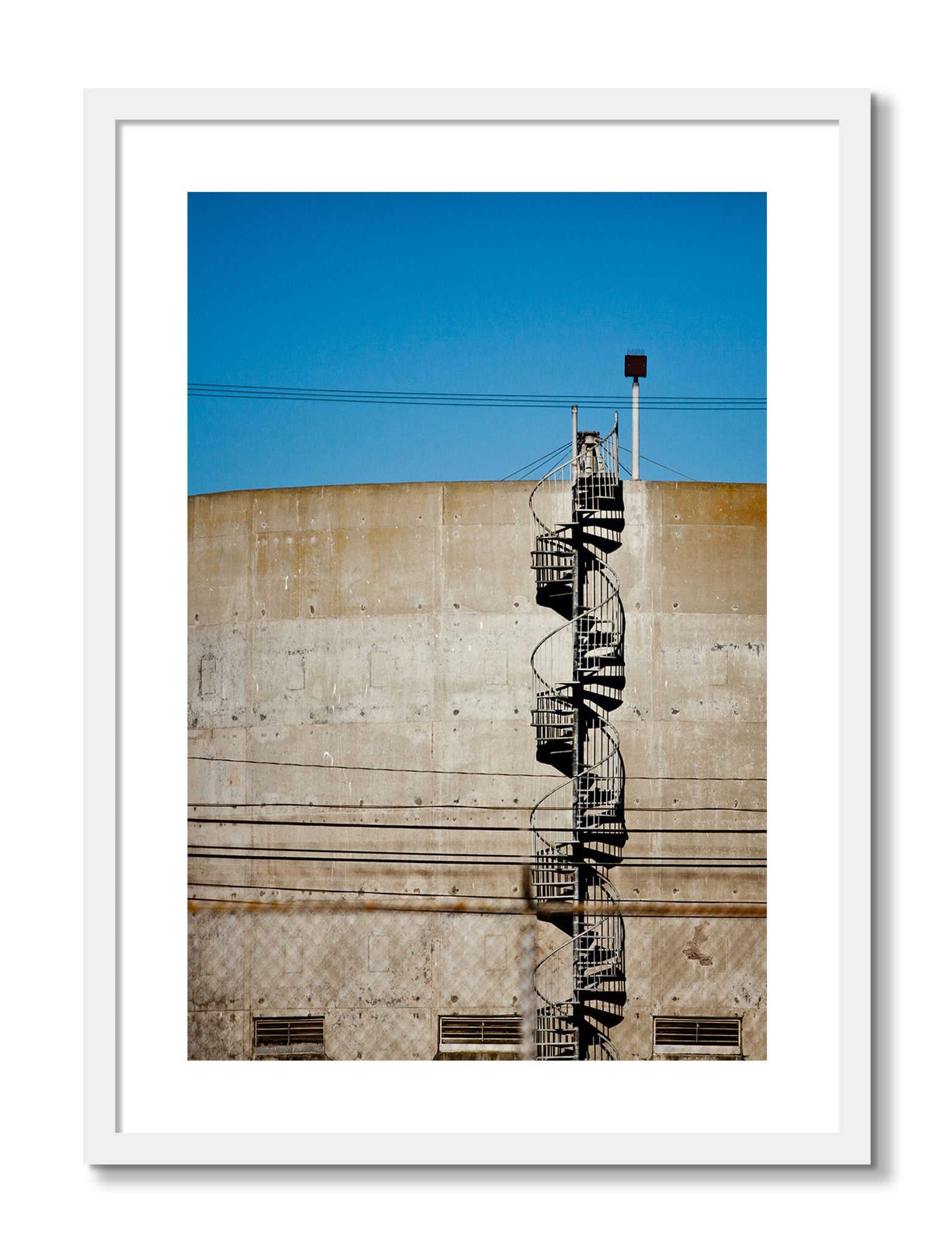 Framed photograph of Climb by Dylan Ozanich, White frame, Borders