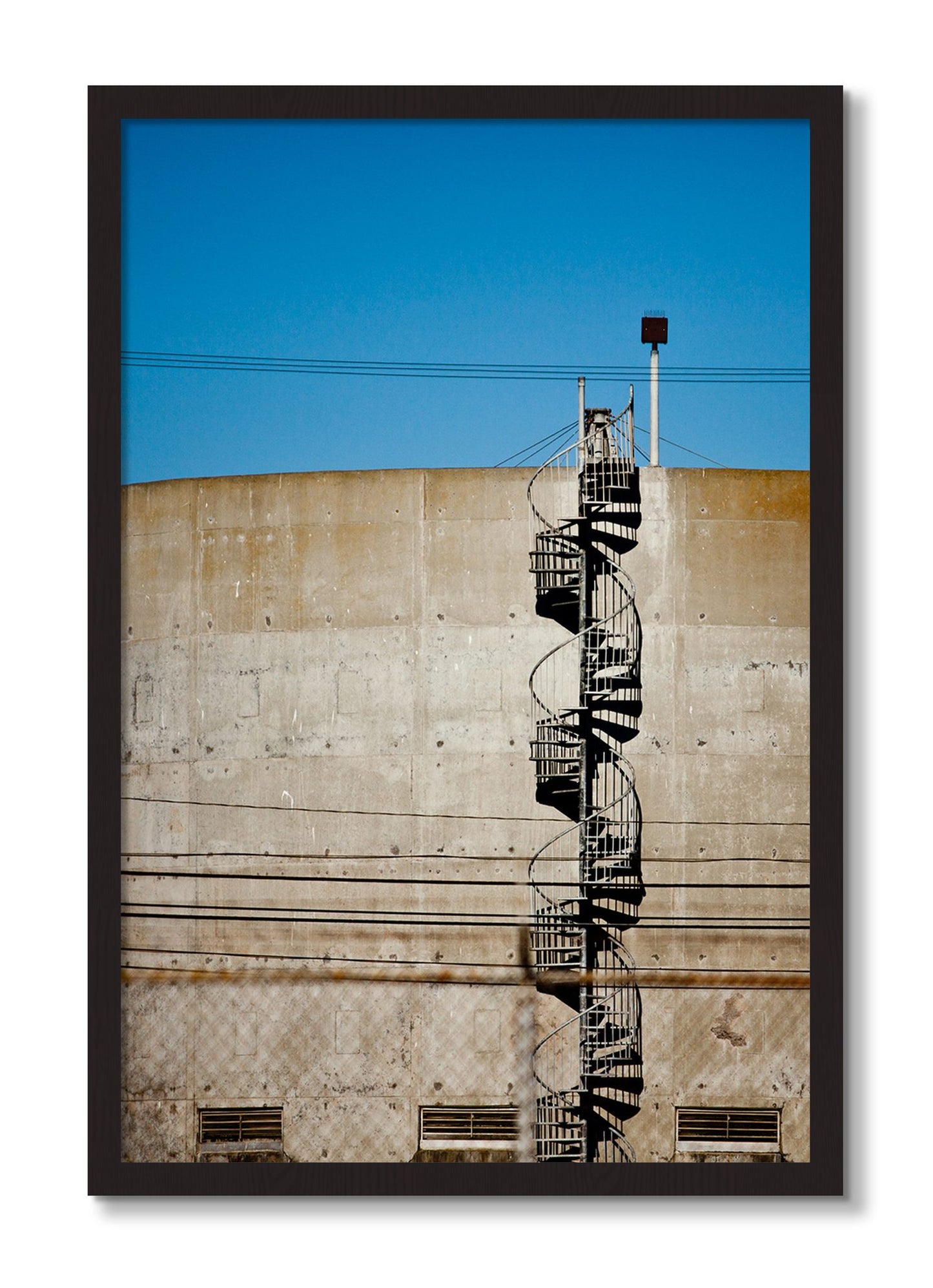 Framed photograph of Climb by Dylan Ozanich, Black Walnut frame, Full Bleed