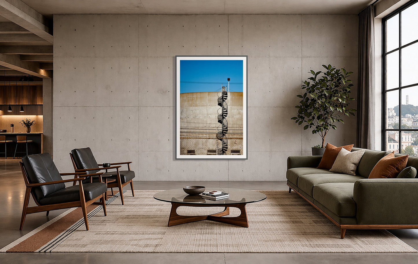Framed photograph of Climb by Dylan Ozanich displayed on a wall