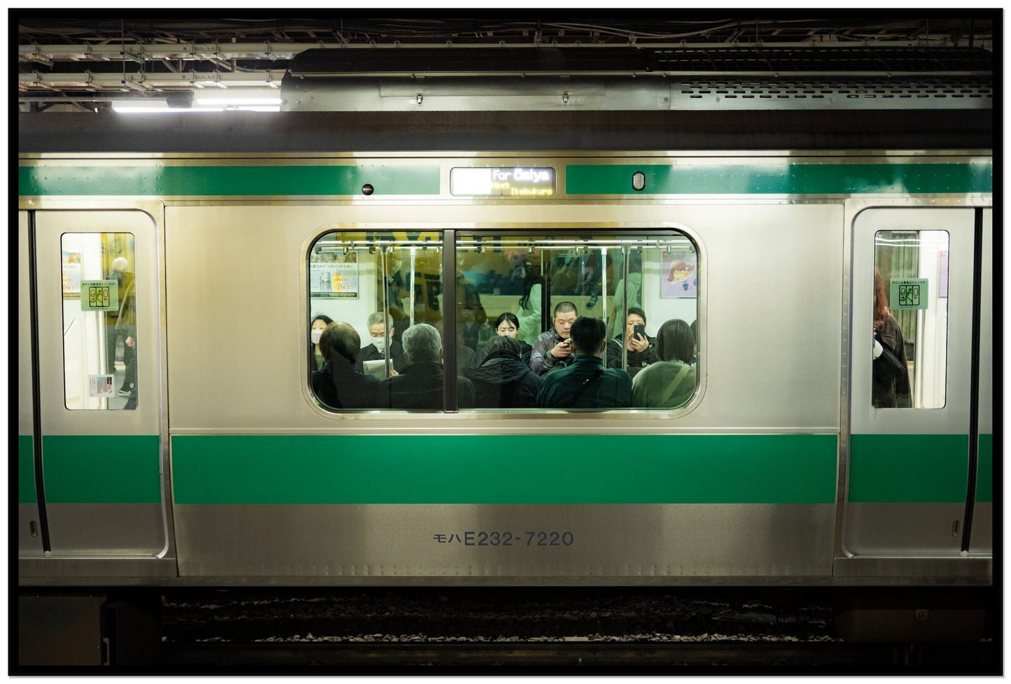 Commute by Dylan Ozanich, 48×72 Full Bleed Print in a Black frame
