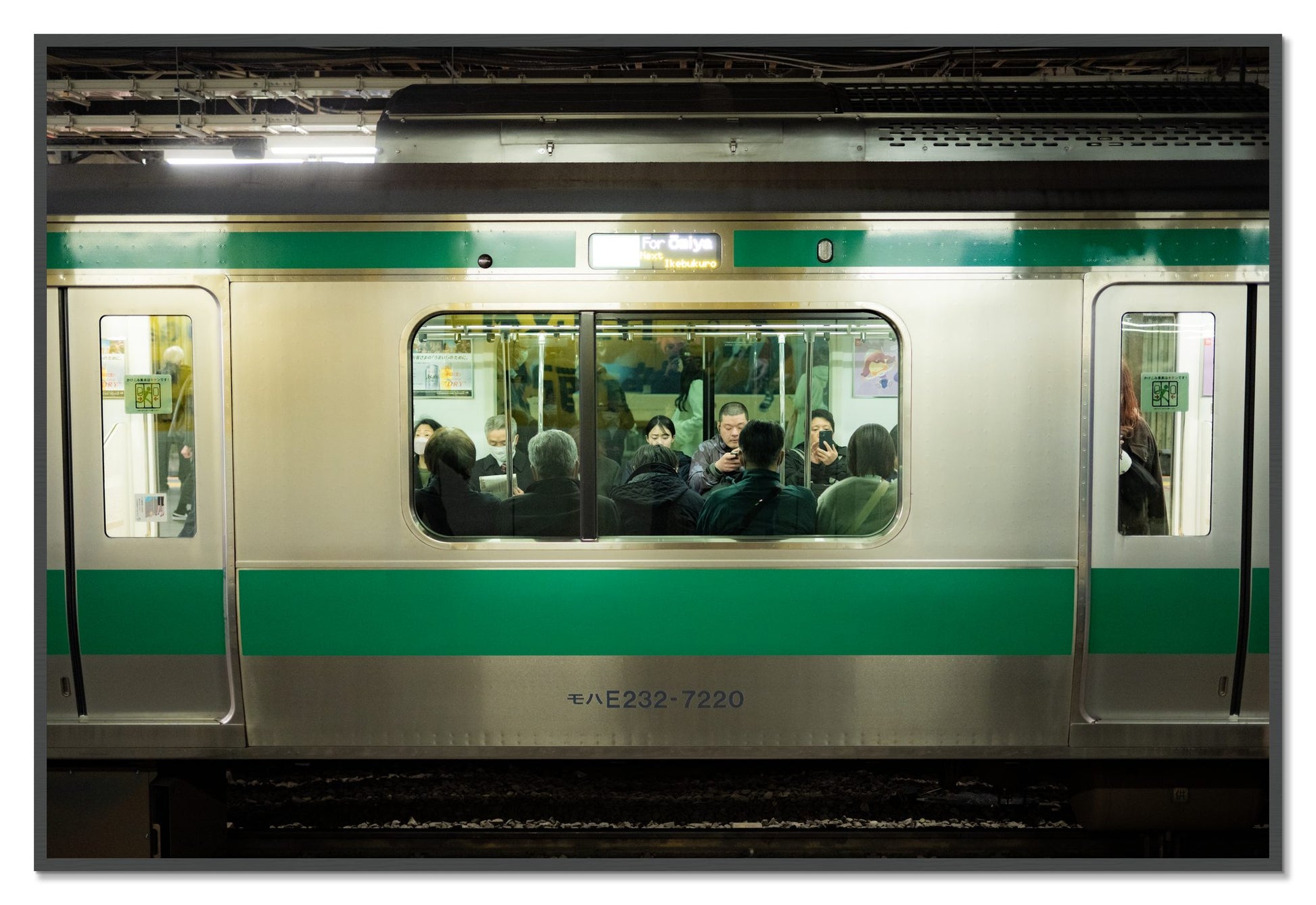 Commute by Dylan Ozanich, 48×72 Full Bleed Print in a Grey frame