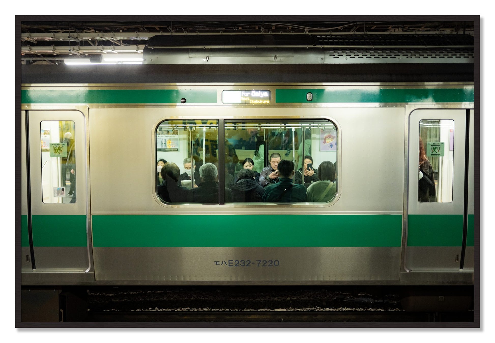 Framed photograph of Commute by Dylan Ozanich, Black Walnut frame, Full Bleed