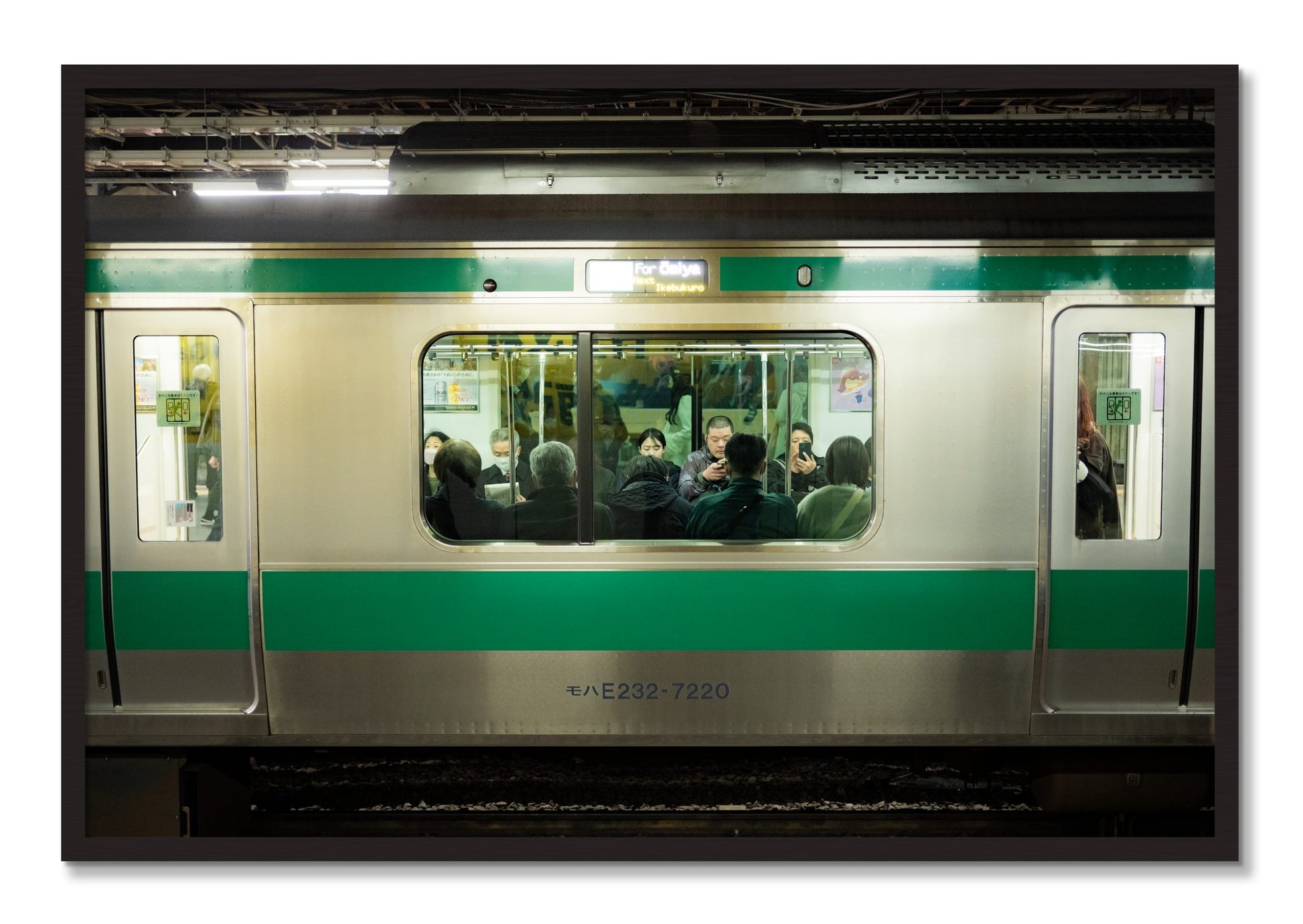 Framed photograph of Commute by Dylan Ozanich, Black Walnut frame, Full Bleed