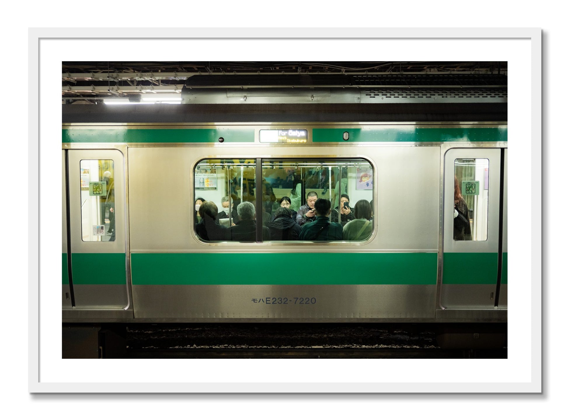 Framed photograph of Commute by Dylan Ozanich, White frame, Full Bleed