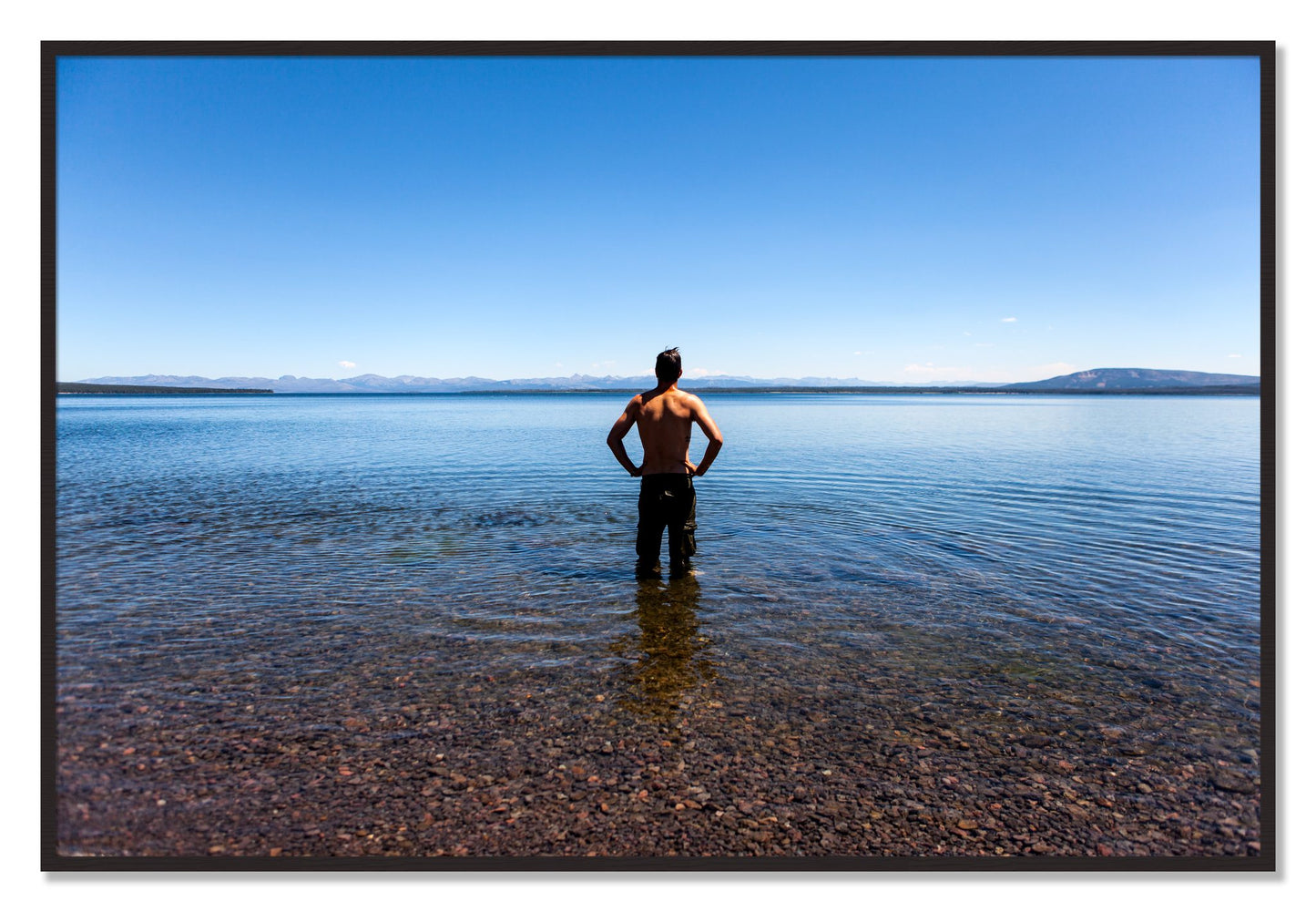 Cool Off by Dylan Ozanich, 40×60 Full Bleed Print in a Black Walnut frame