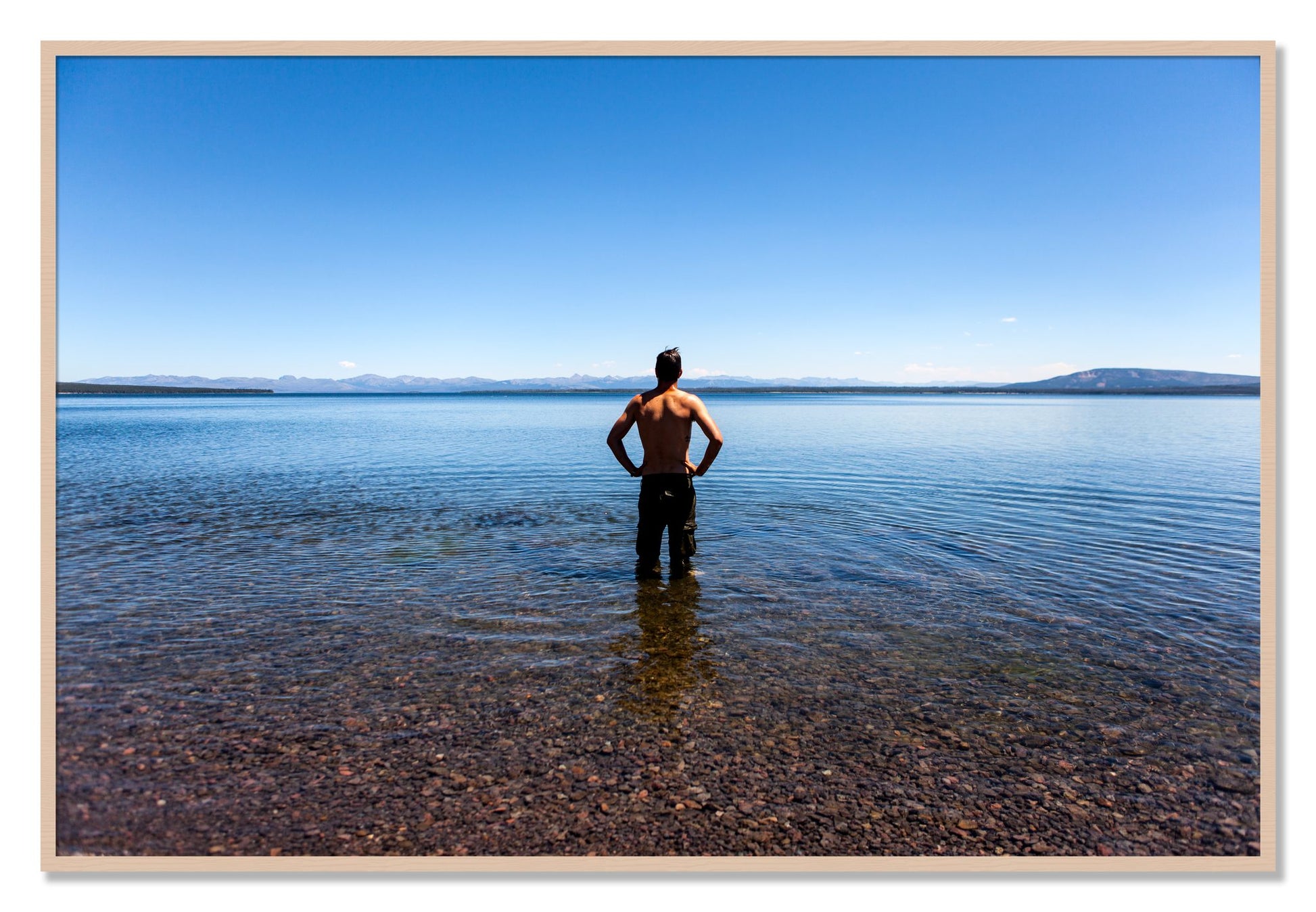 Cool Off by Dylan Ozanich, 40×60 Full Bleed Print in a Maple frame