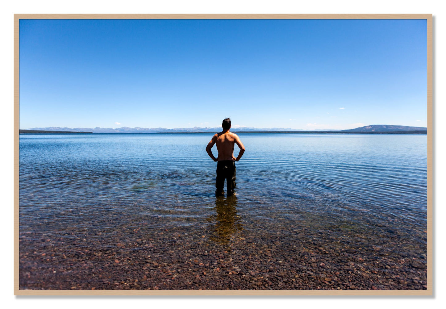 Cool Off by Dylan Ozanich, 40×60 Full Bleed Print in an Oak frame