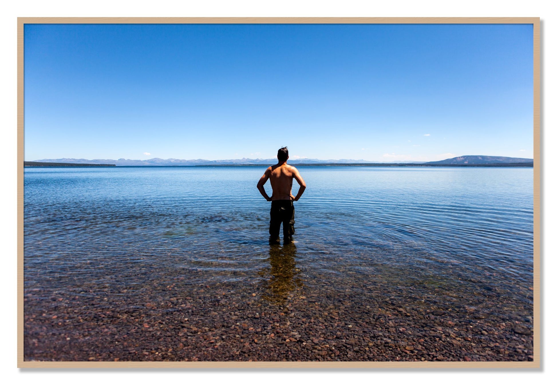 Cool Off by Dylan Ozanich, 40×60 Full Bleed Print in an Oak frame