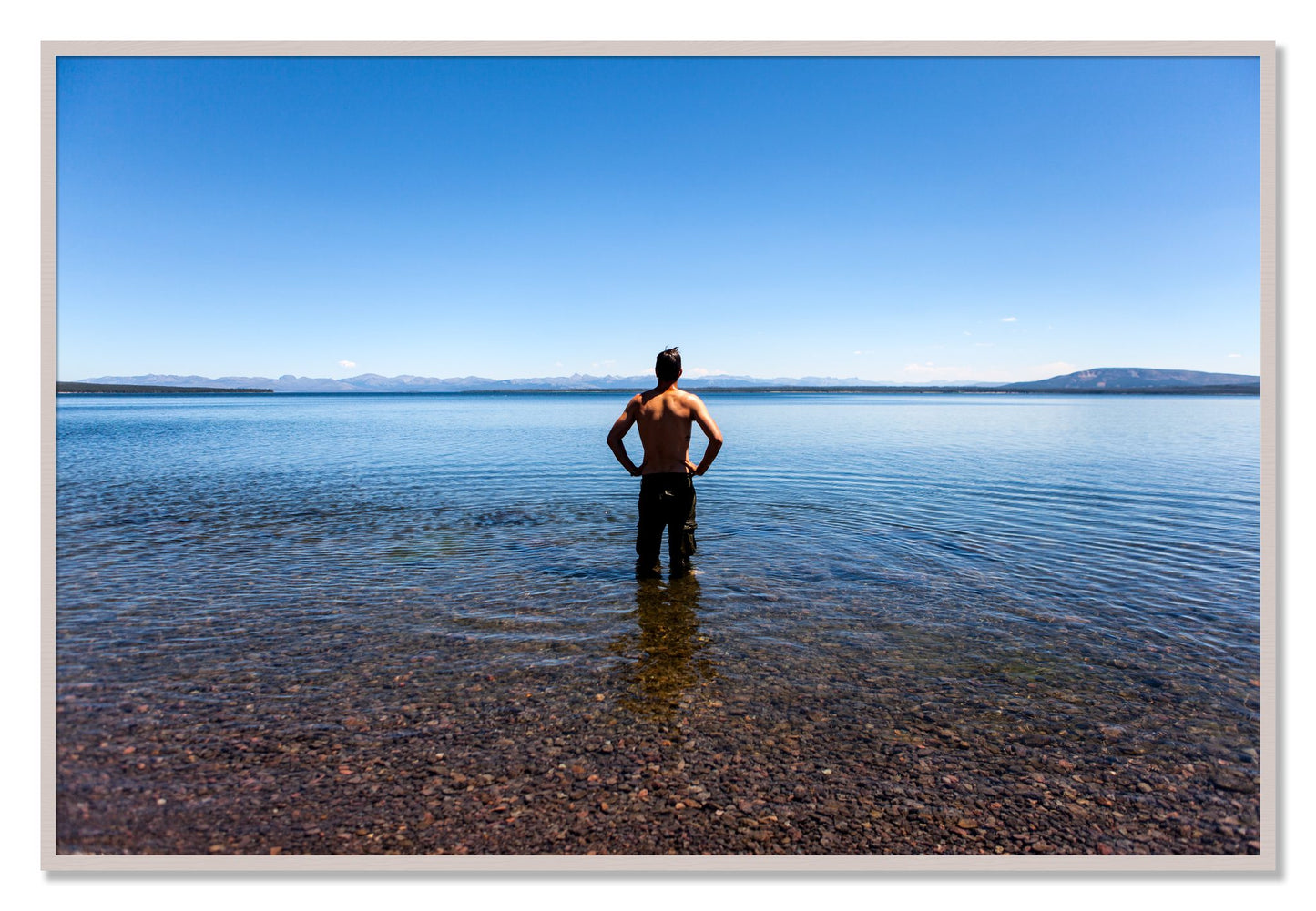Cool Off by Dylan Ozanich, 40×60 Full Bleed Print in a White Maple frame