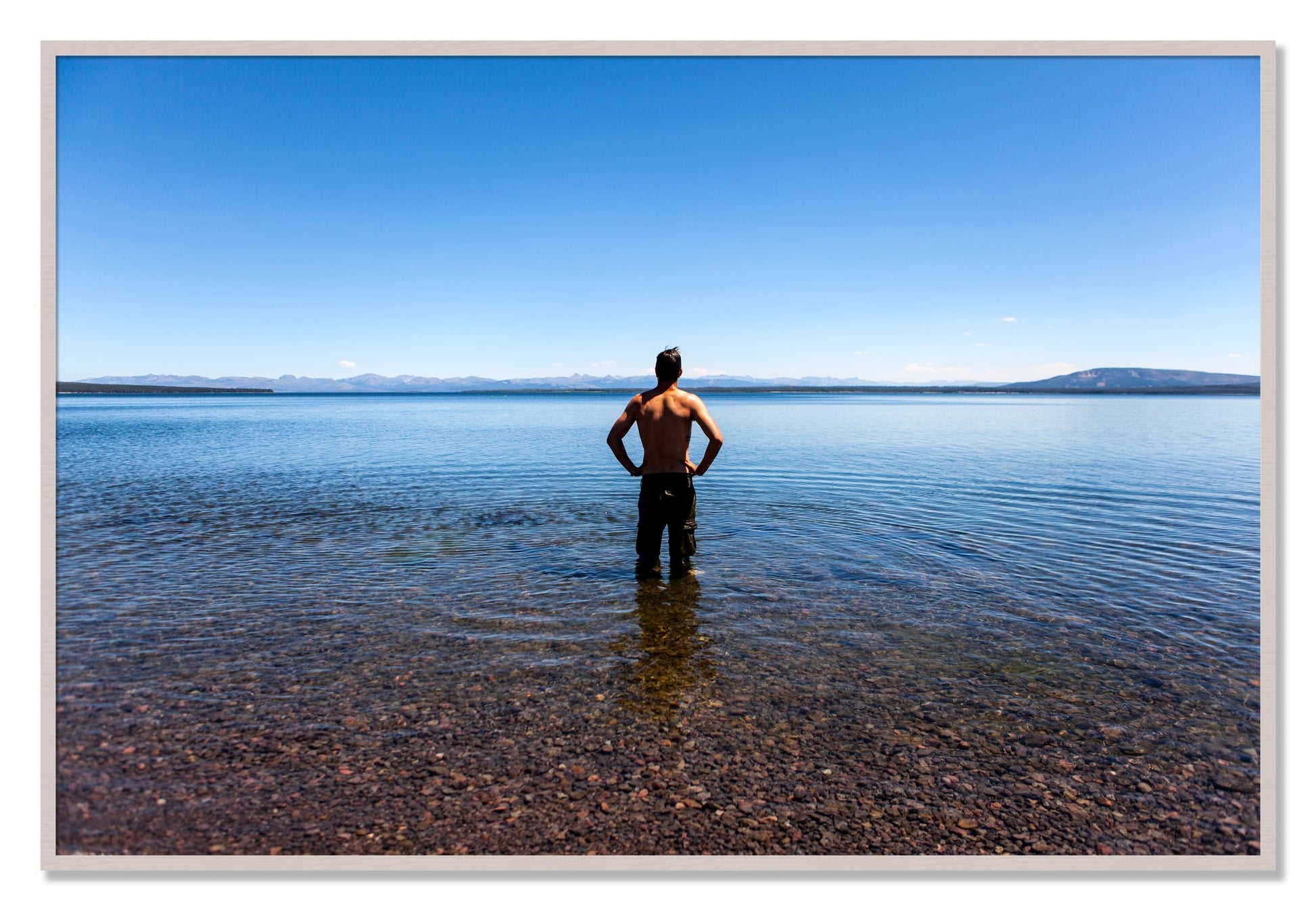 Cool Off by Dylan Ozanich, 40×60 Full Bleed Print in a White Maple frame
