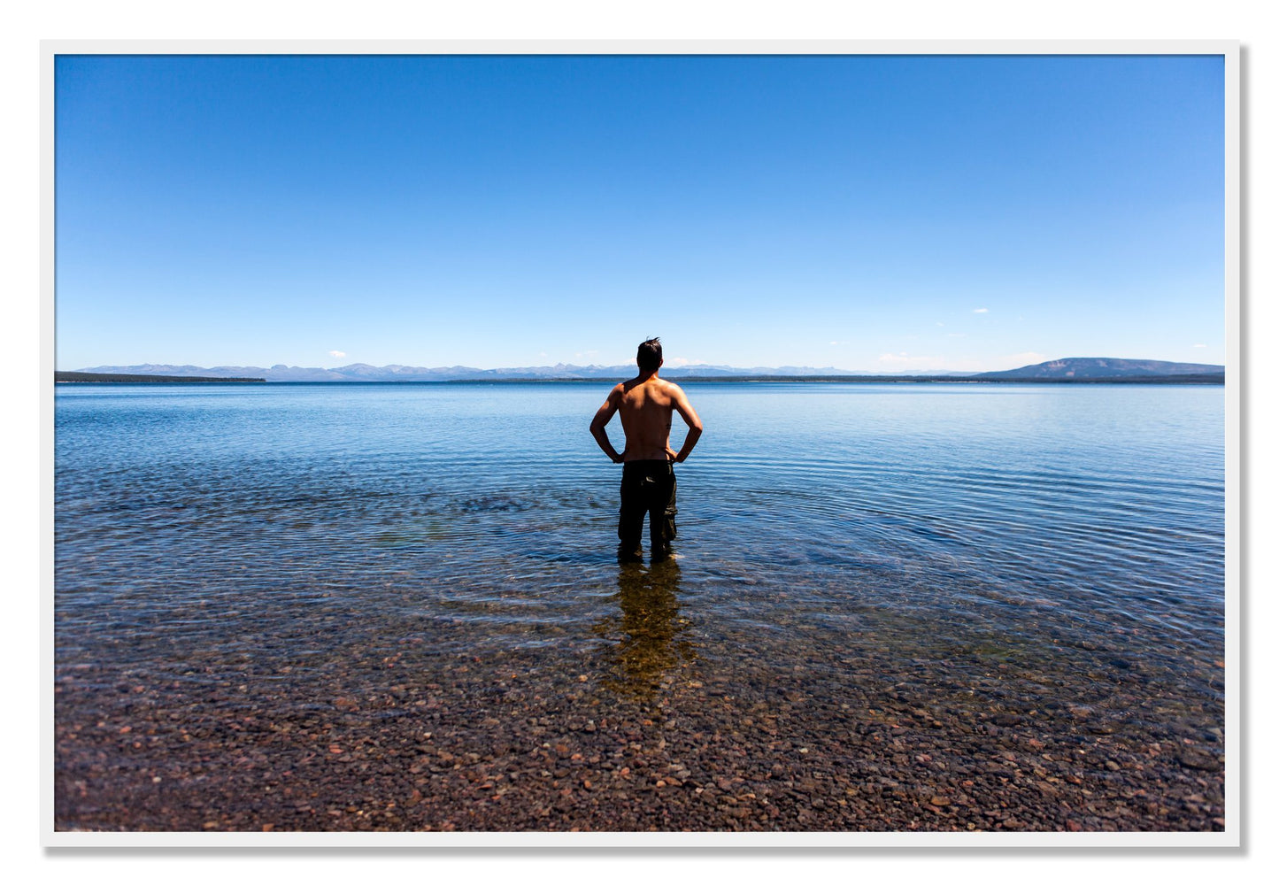 Cool Off by Dylan Ozanich, 40×60 Full Bleed Print in a White frame