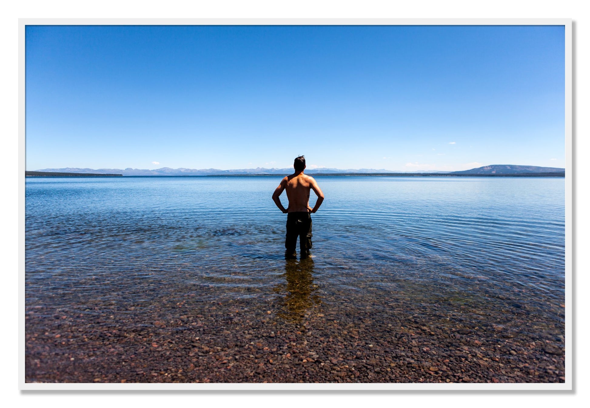 Cool Off by Dylan Ozanich, 40×60 Full Bleed Print in a White frame