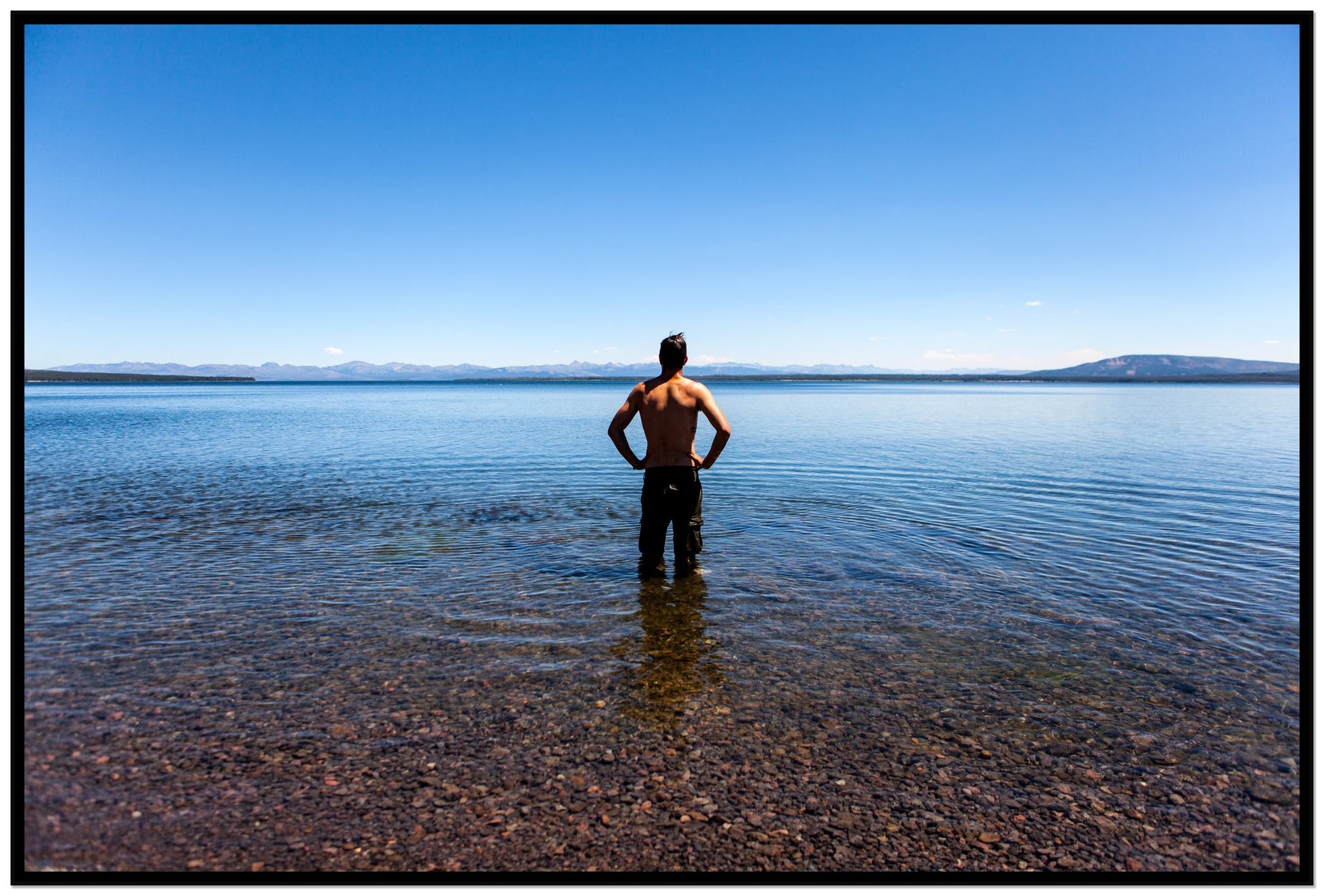 Cool Off by Dylan Ozanich, 48×72 Full Bleed Print in a Black frame