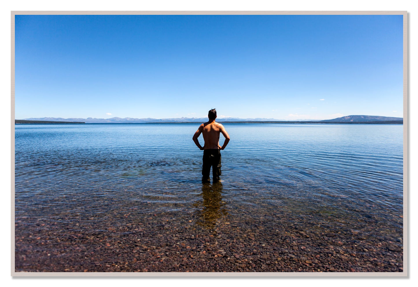 Cool Off by Dylan Ozanich, 48×72 Full Bleed Print in a White Maple frame