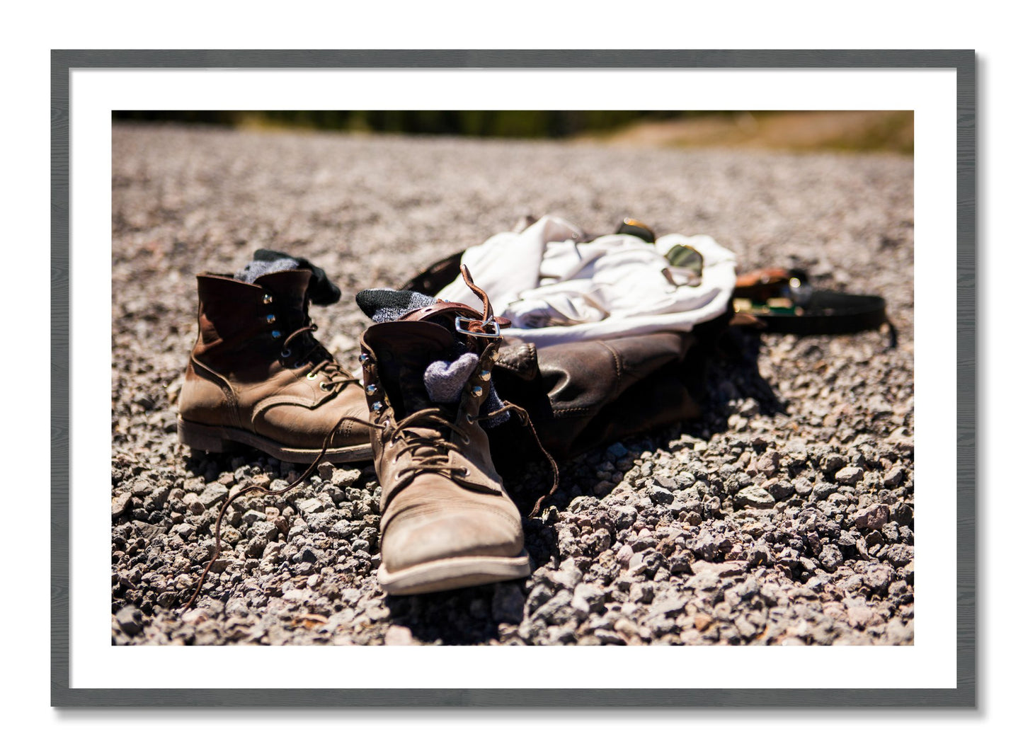 Framed photograph of Cool Off by Dylan Ozanich, Grey frame, Borders