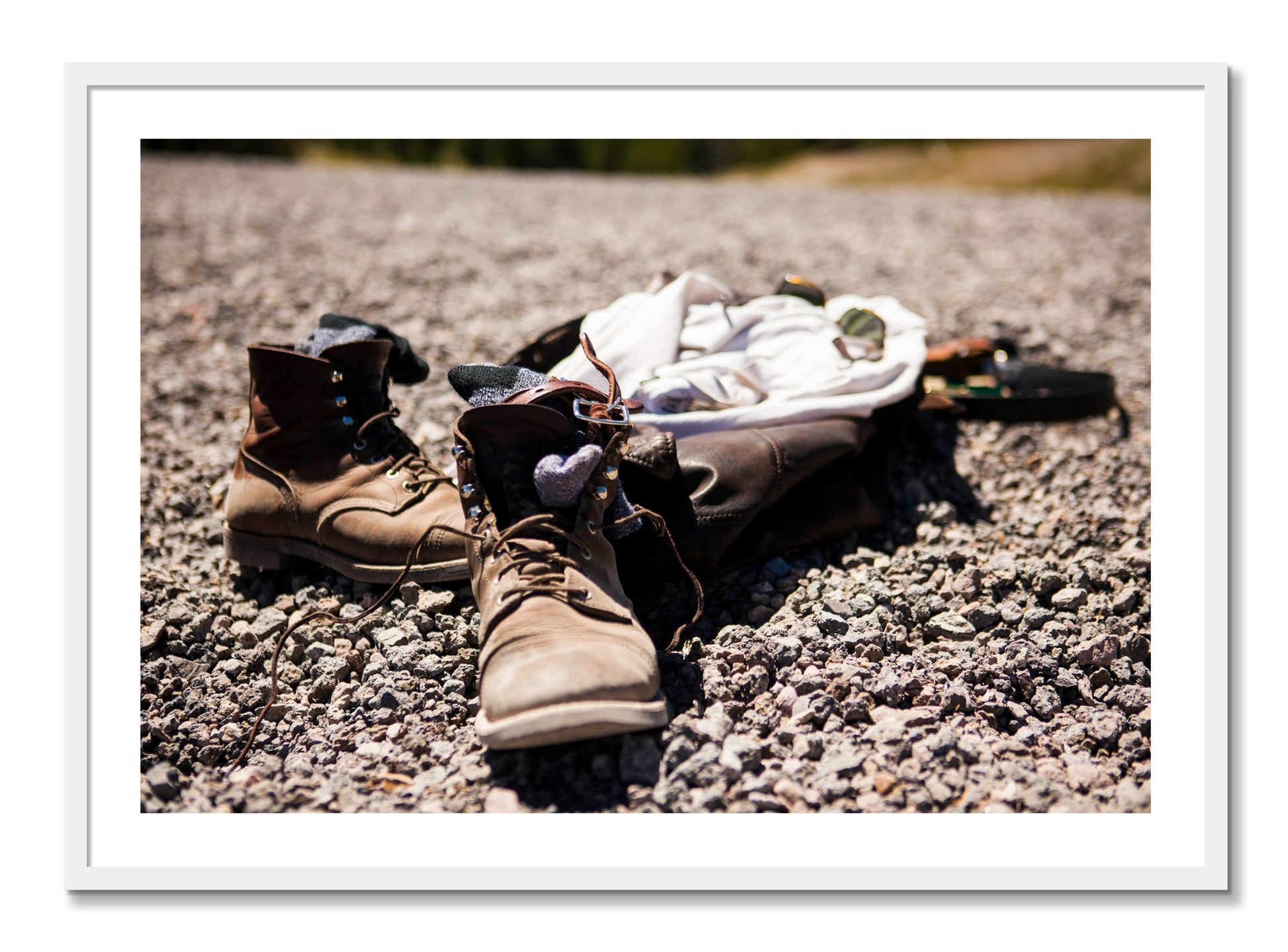 Framed photograph of Cool Off by Dylan Ozanich, White frame, Borders