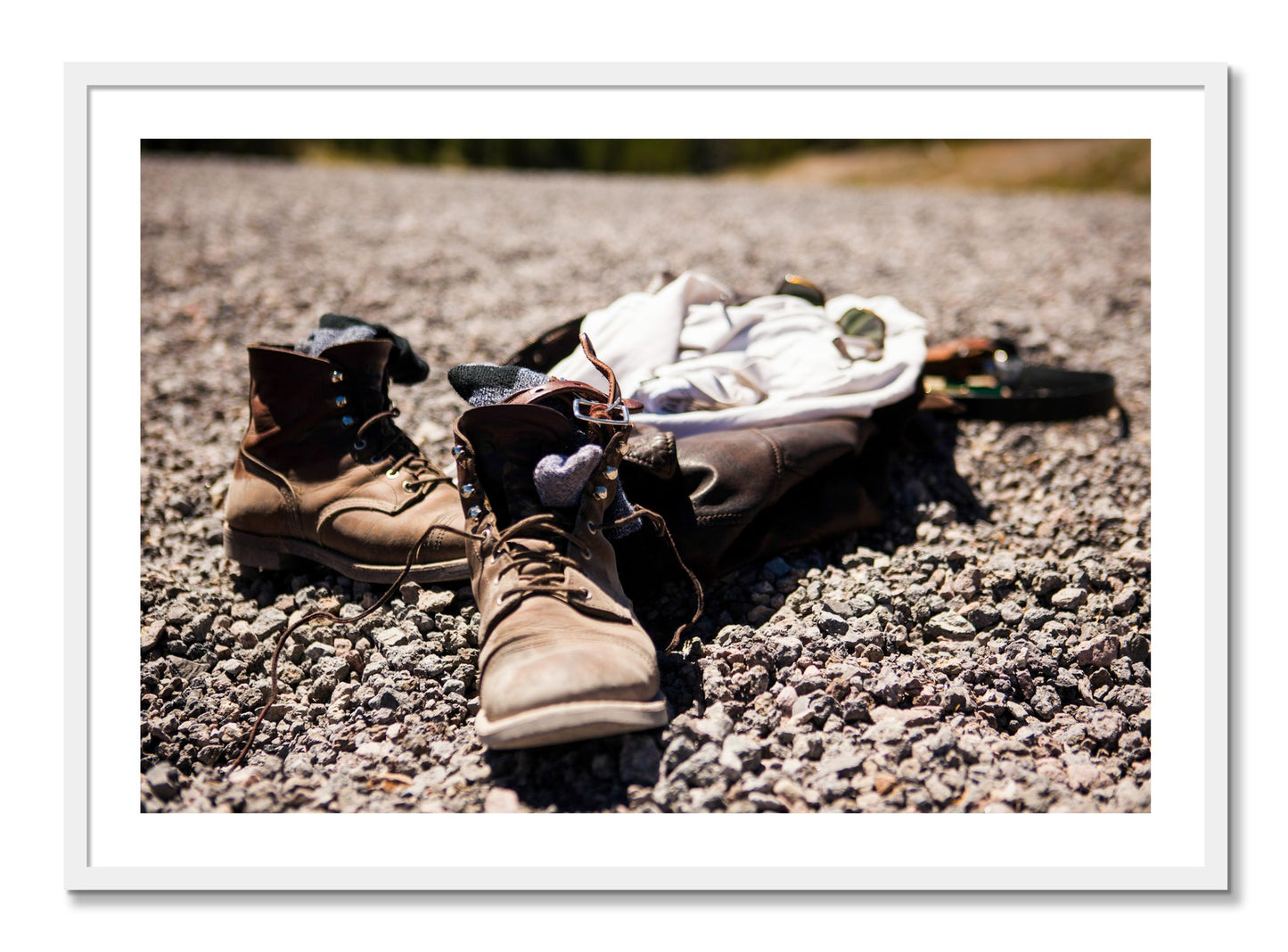 Framed photograph of Cool Off by Dylan Ozanich, White frame, Full Bleed