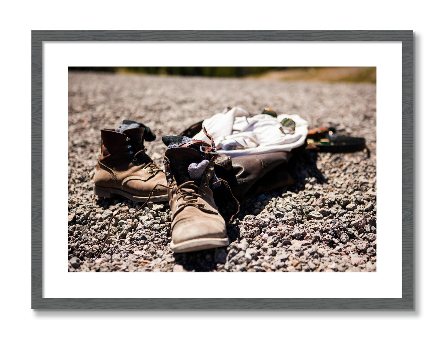 Framed photograph of Cool Off by Dylan Ozanich, Grey frame, Borders