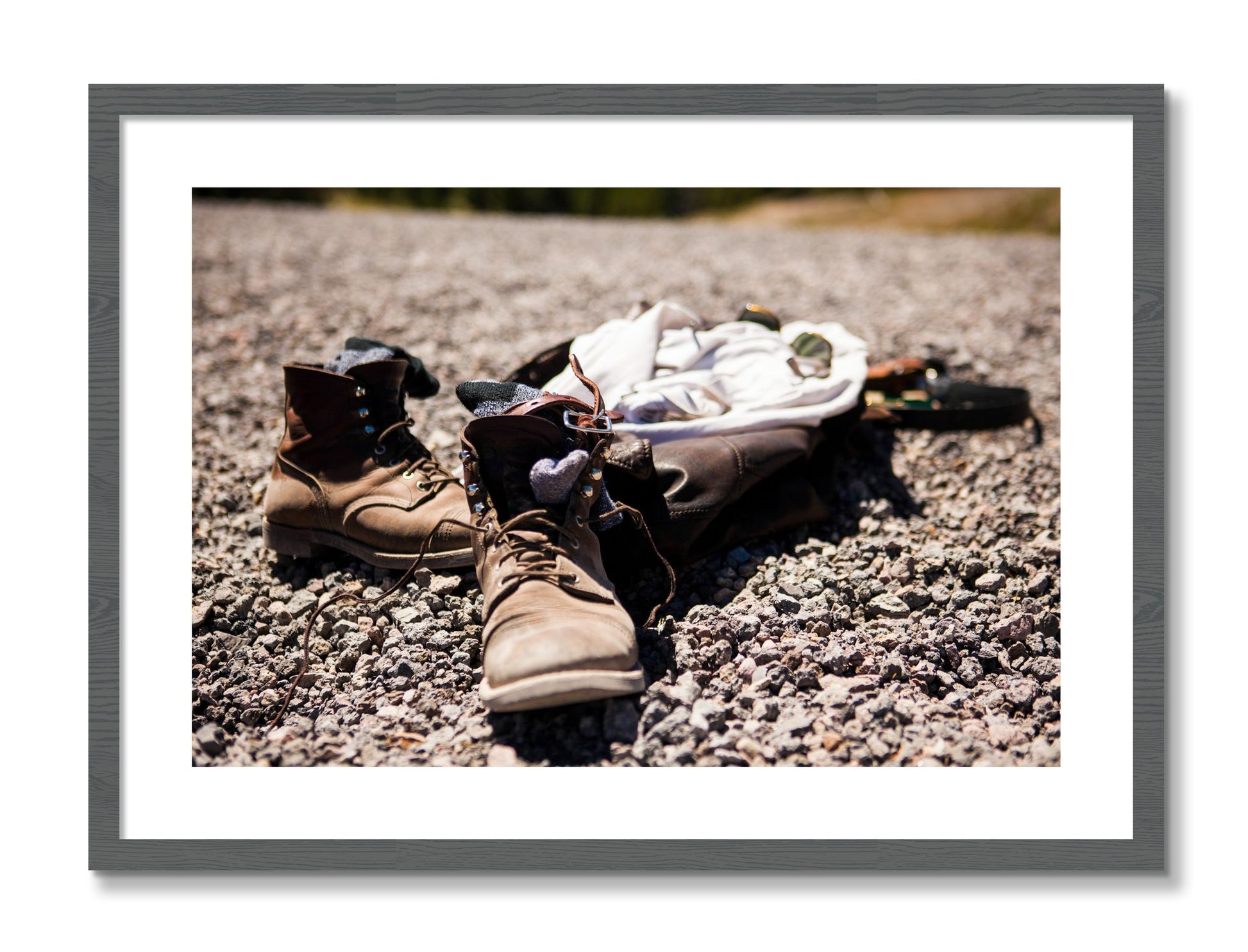 Framed photograph of Cool Off by Dylan Ozanich, Grey frame, Borders