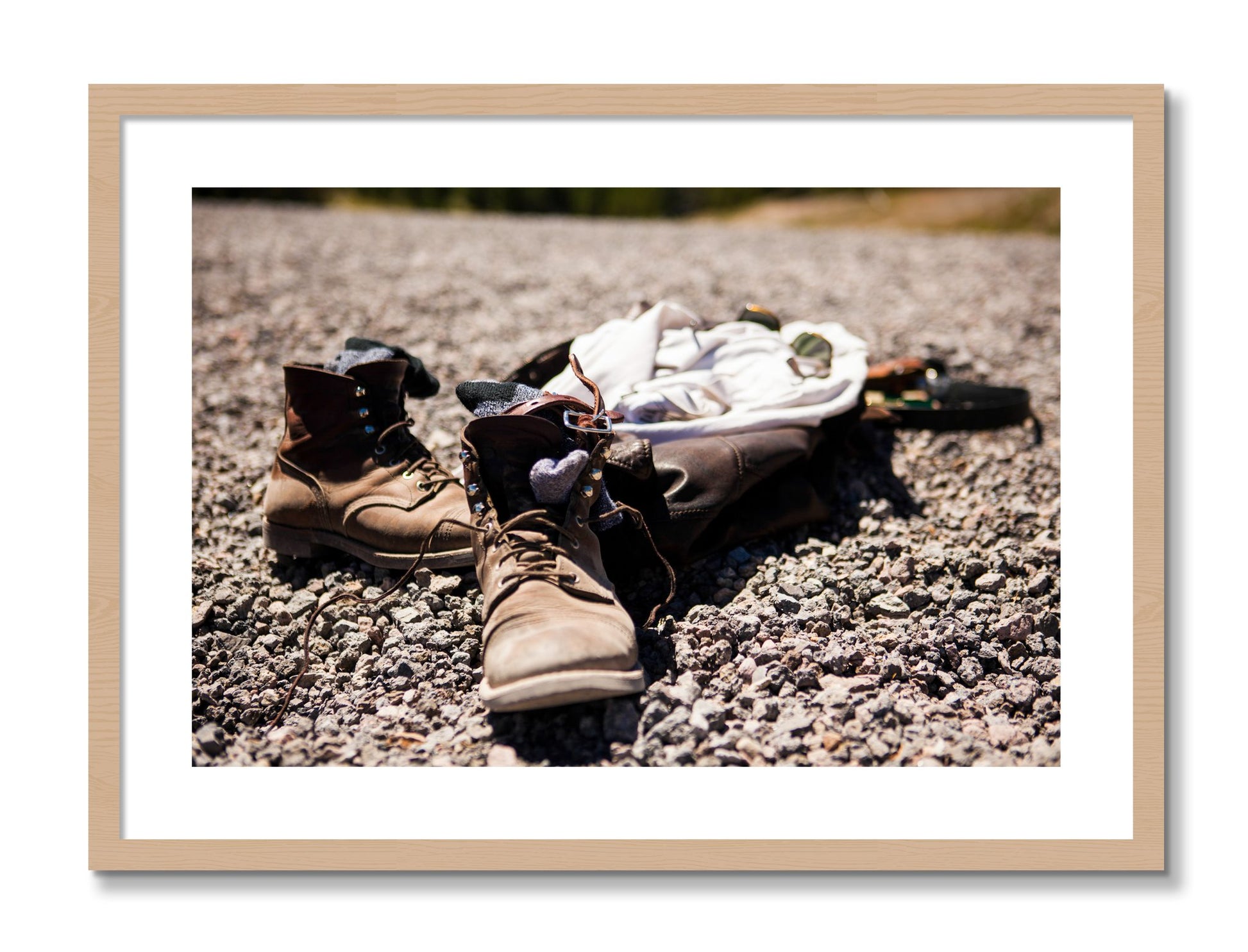 Framed photograph of Cool Off by Dylan Ozanich, Oak frame, Borders