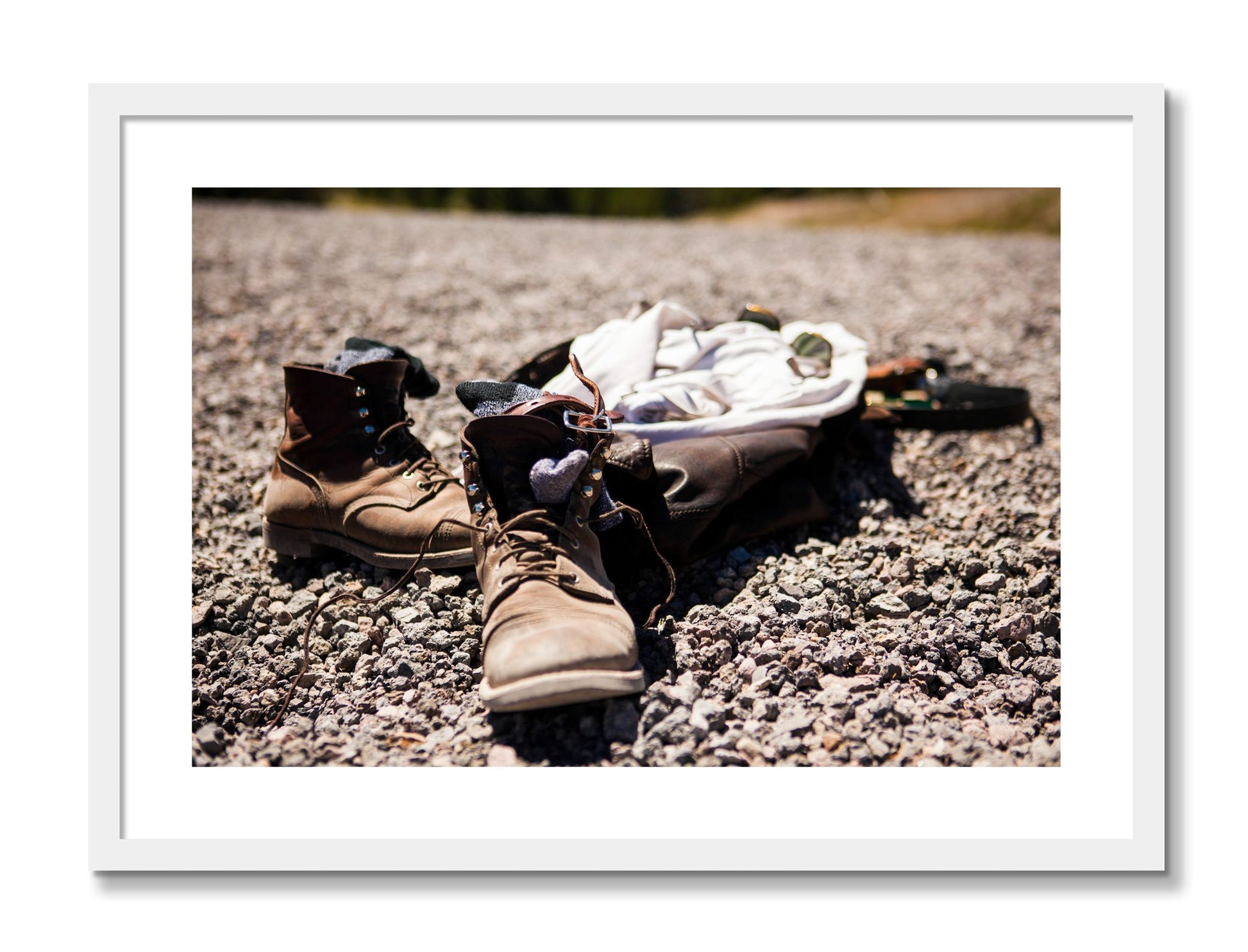 Framed photograph of Cool Off by Dylan Ozanich, White frame, Borders
