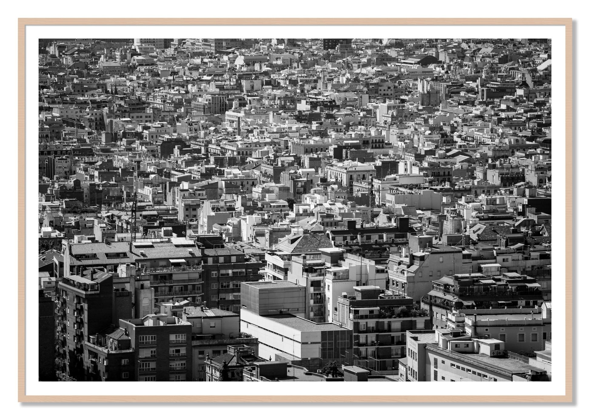 Coompressed by Dylan Ozanich, 48×72 print with a White Border in a Maple frame