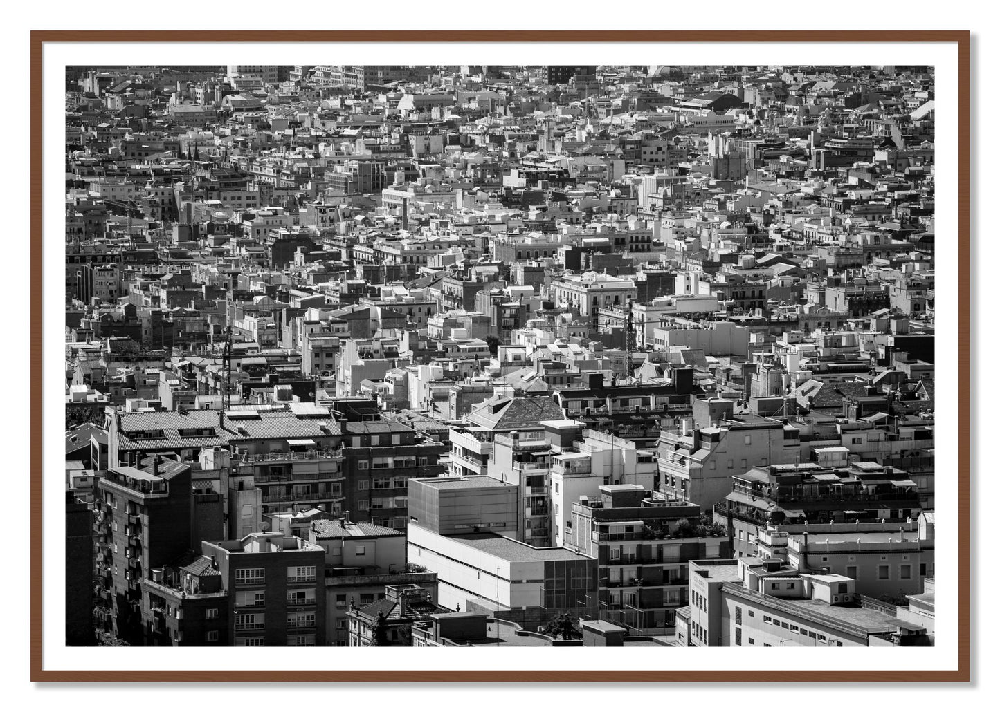 Coompressed by Dylan Ozanich, 48×72 print with a White Border in a Walnut frame