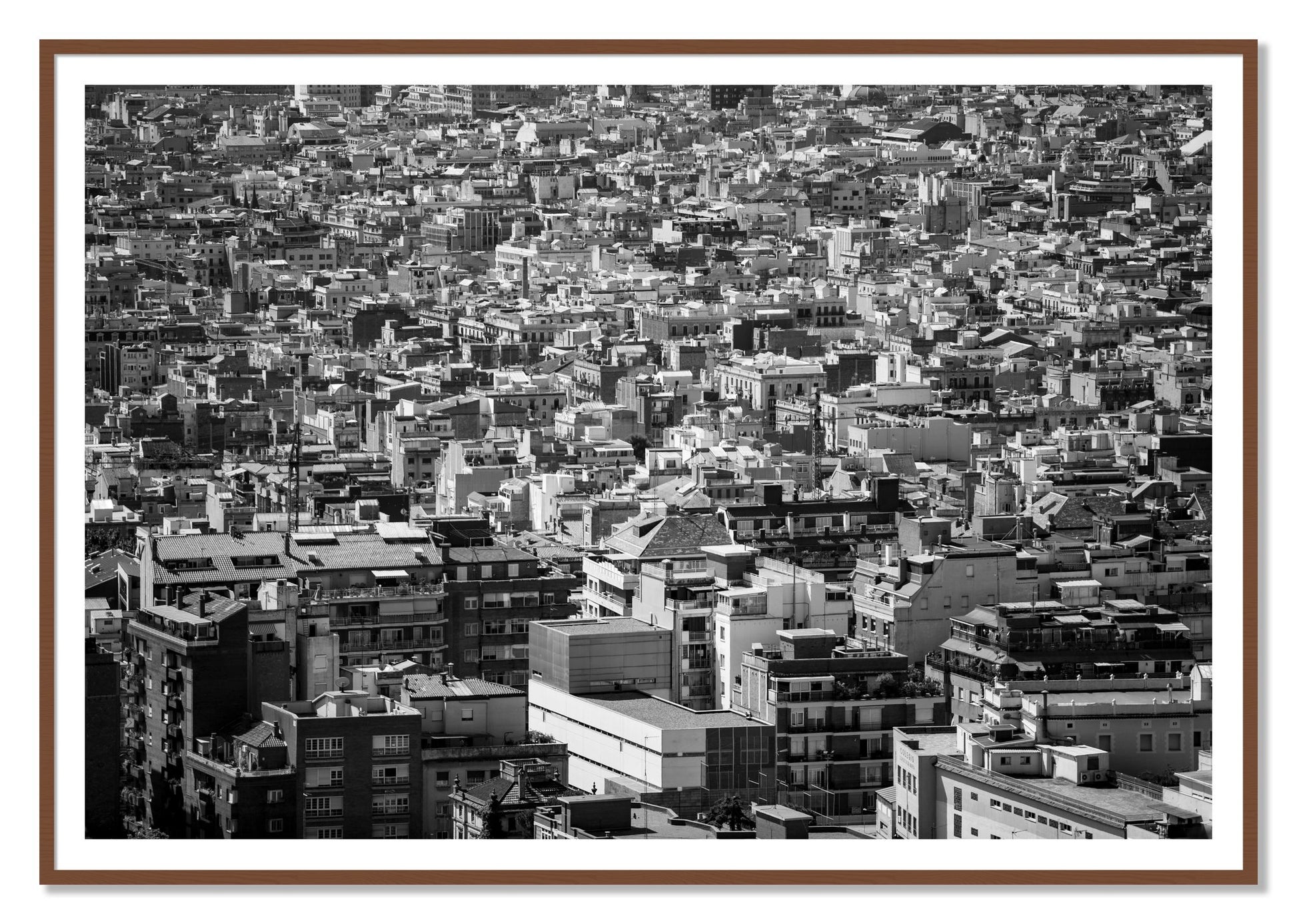 Coompressed by Dylan Ozanich, 48×72 print with a White Border in a Walnut frame