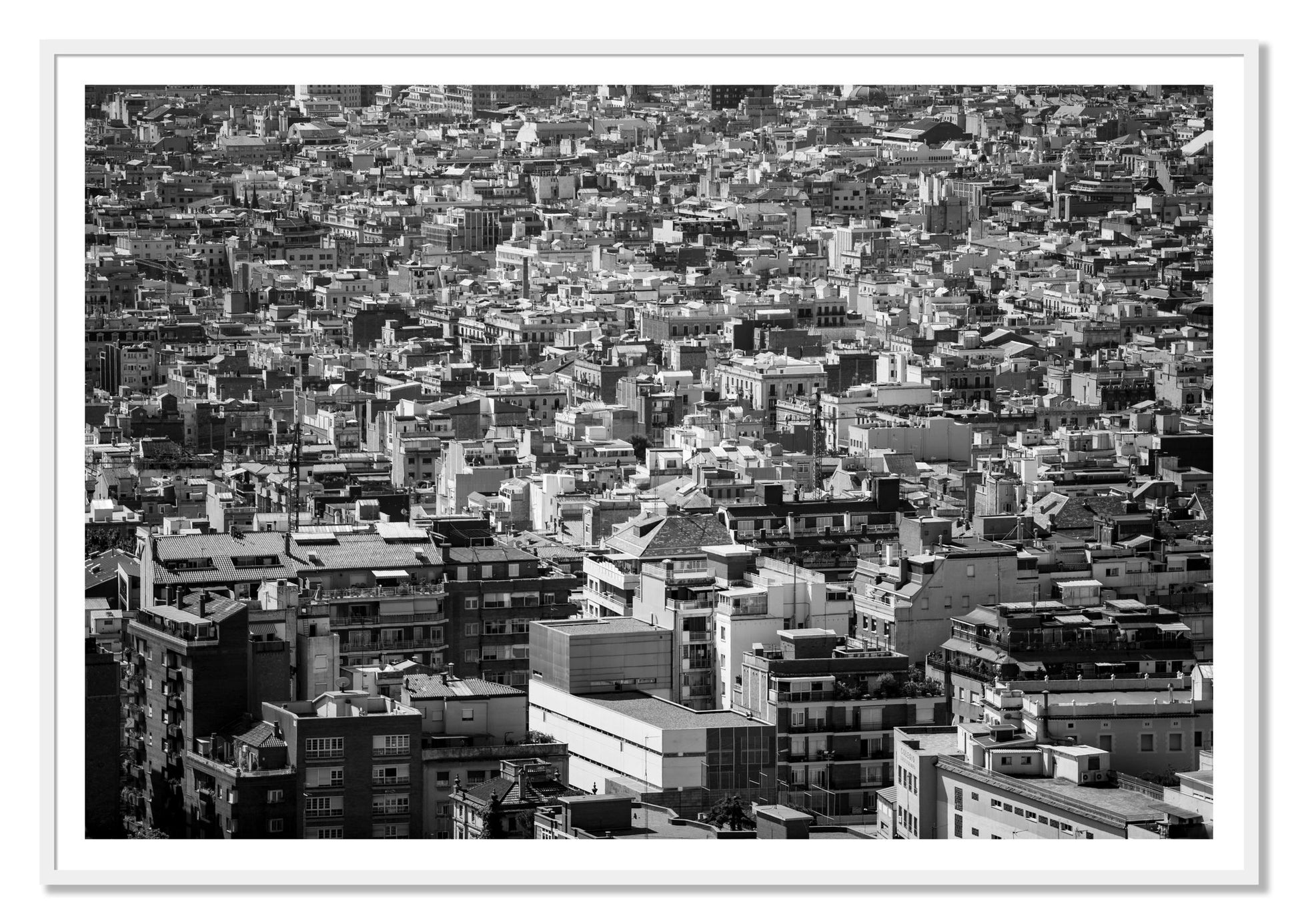 Coompressed by Dylan Ozanich, 48×72 print with a White Border in a White frame