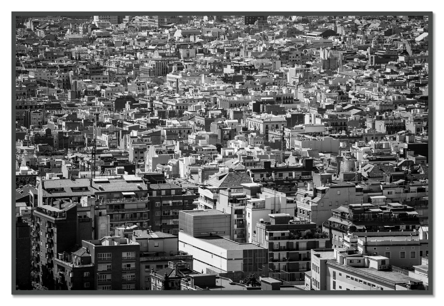 Coompressed by Dylan Ozanich, 48×72 Full Bleed Print in a Grey frame