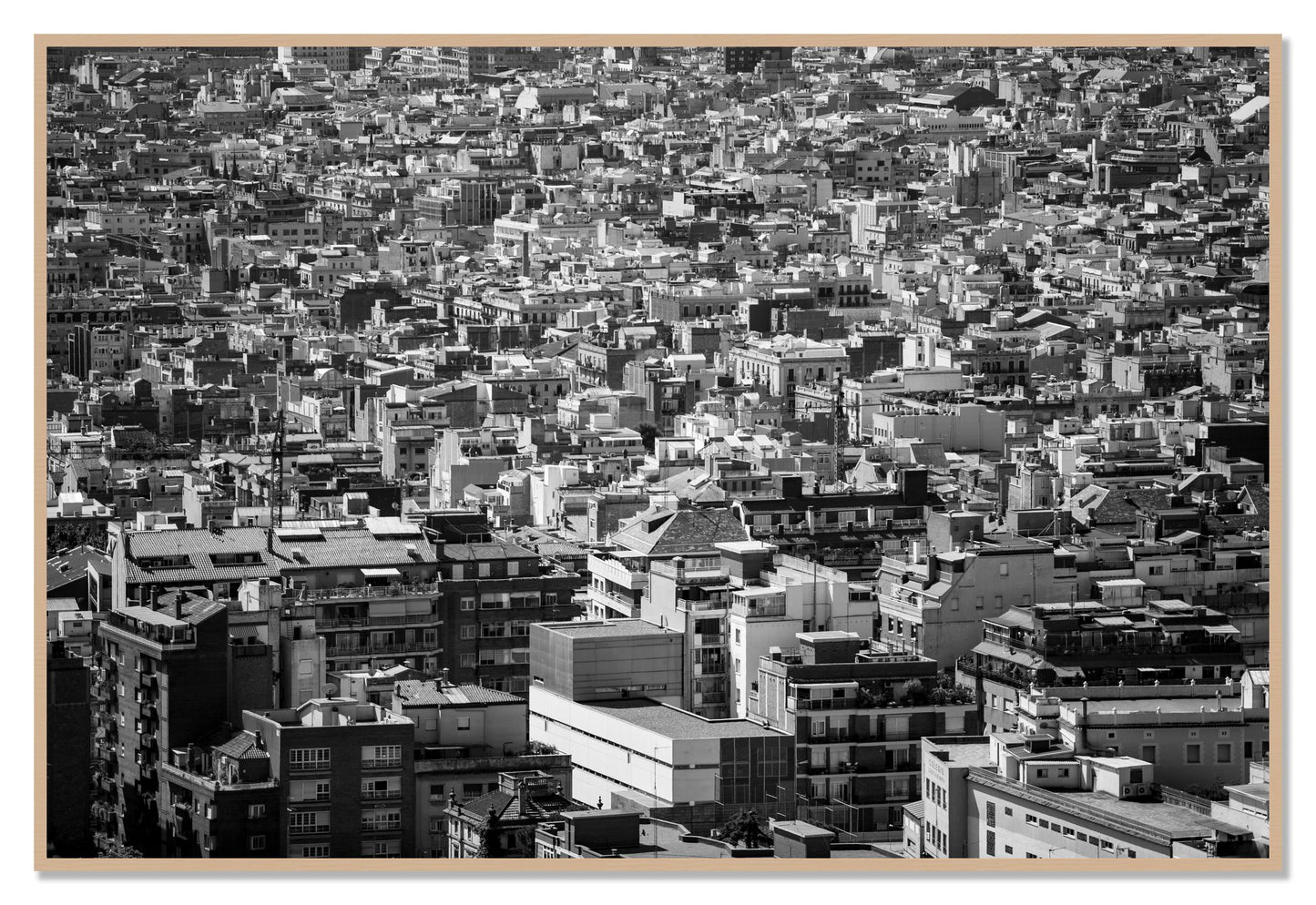 Coompressed by Dylan Ozanich, 48×72 Full Bleed Print in an Oak frame
