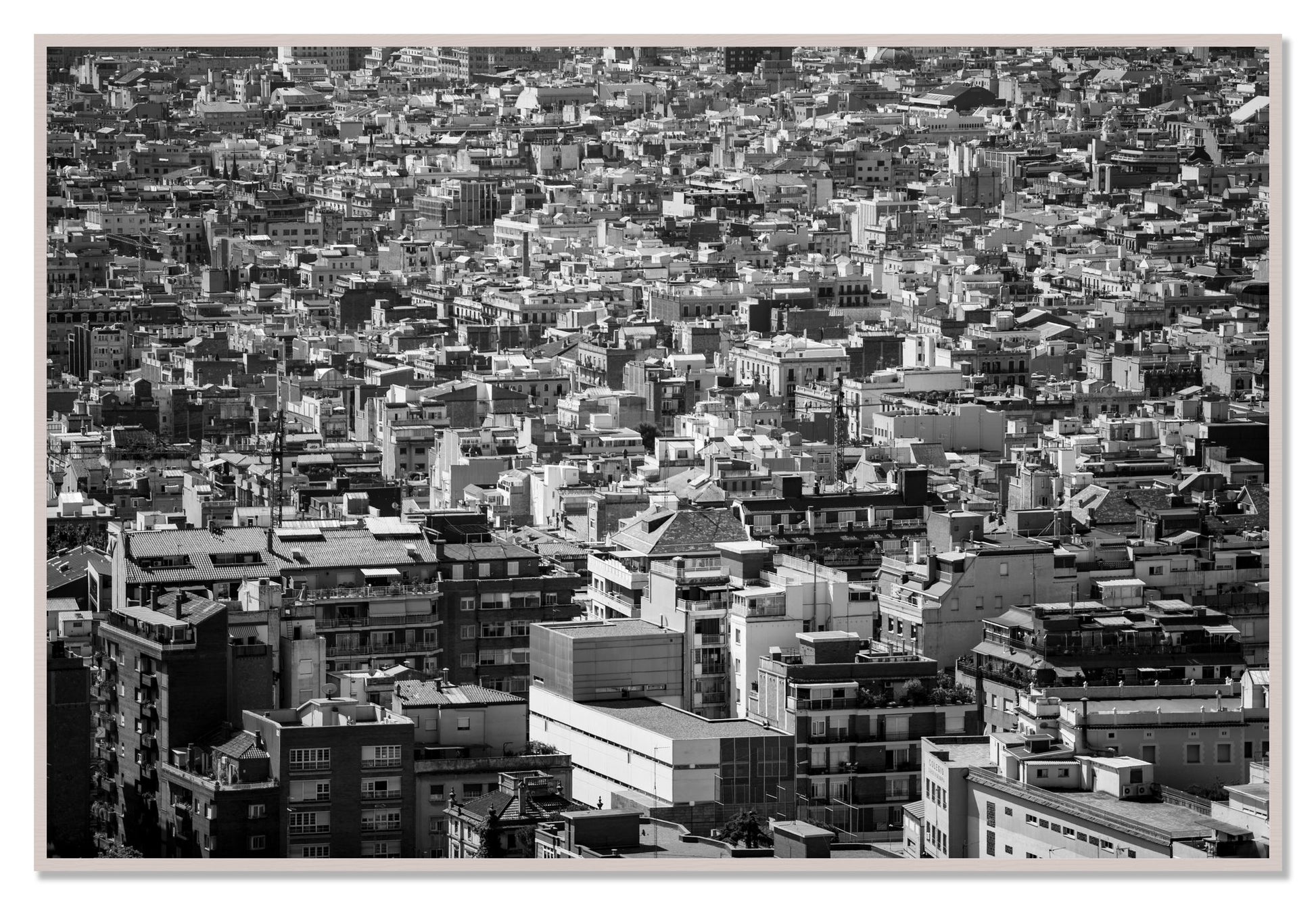 Coompressed by Dylan Ozanich, 48×72 Full Bleed Print in a White Maple frame