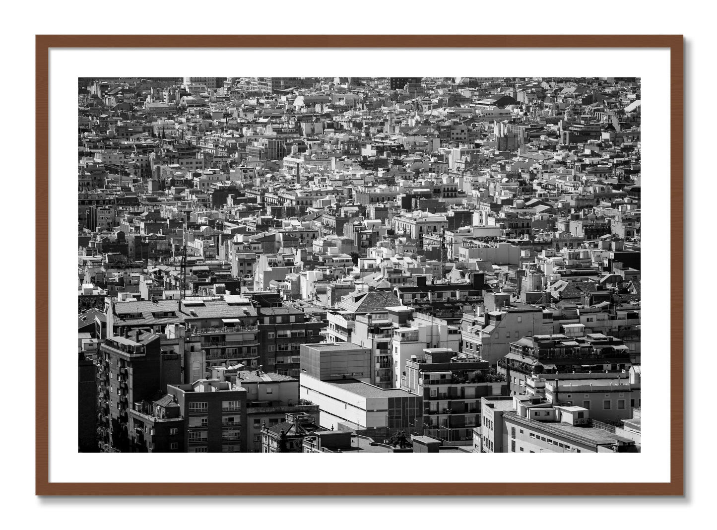 Framed photograph of Coompressed by Dylan Ozanich, Walnut frame, Borders