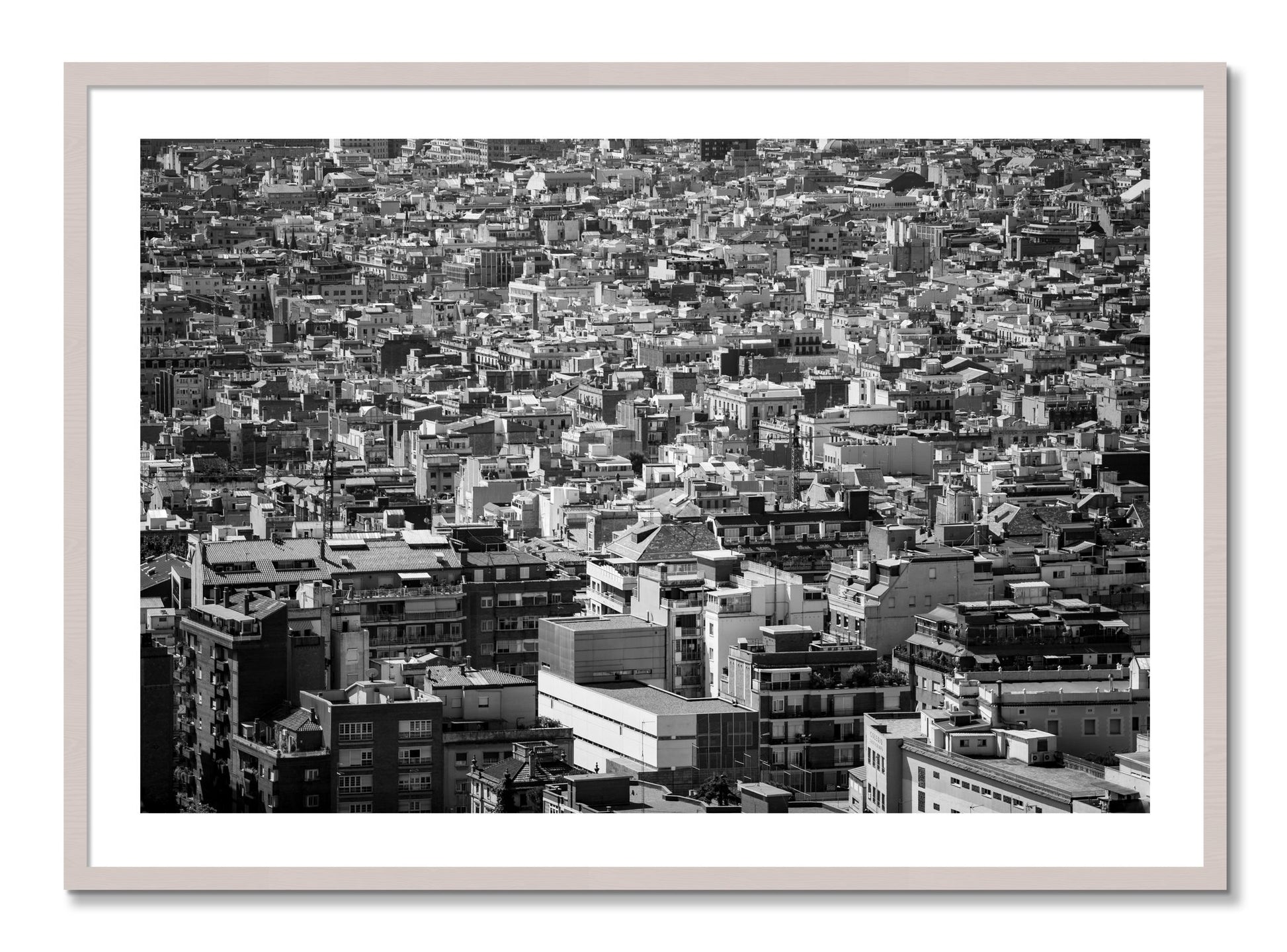 Framed photograph of Coompressed by Dylan Ozanich, White Maple frame, Borders