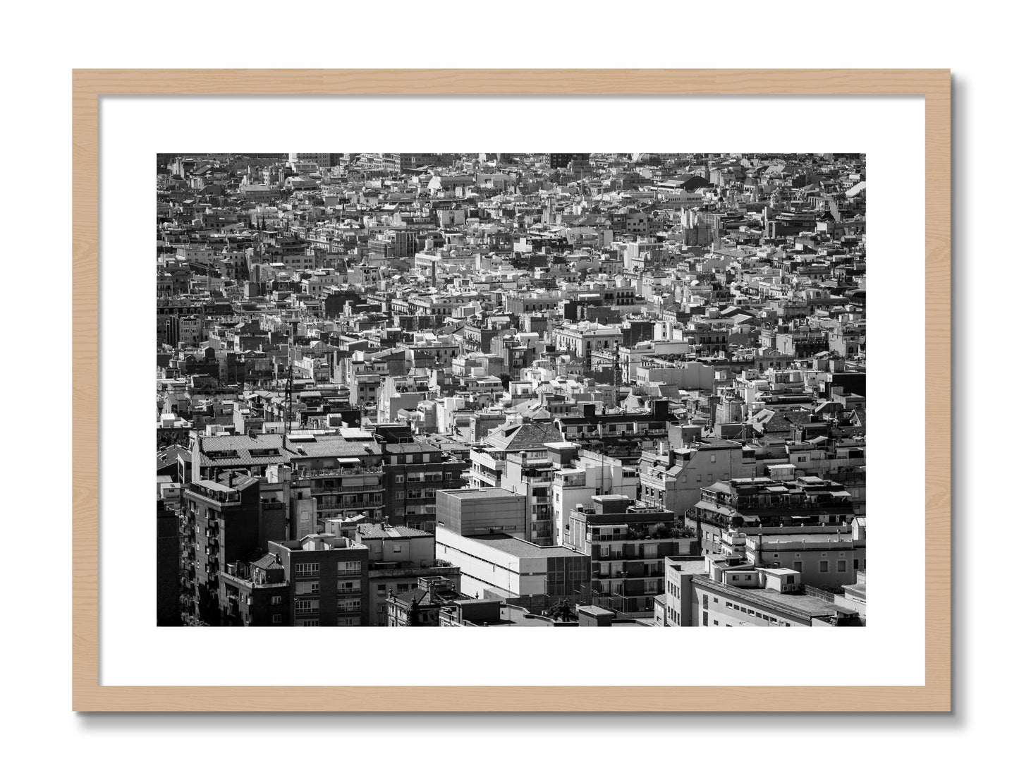Framed photograph of Coompressed by Dylan Ozanich, Oak frame, Borders