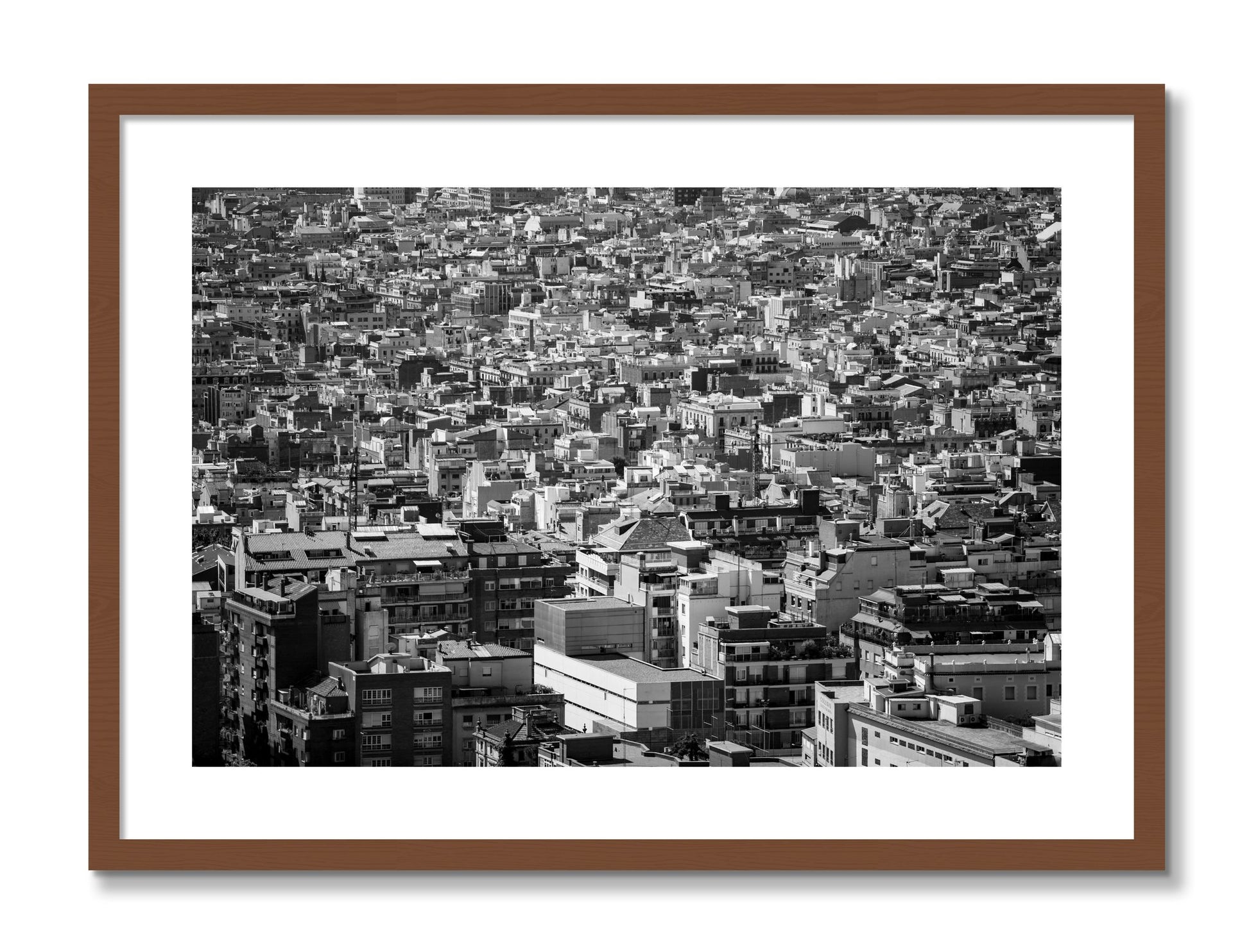 Framed photograph of Coompressed by Dylan Ozanich, Walnut frame, Borders