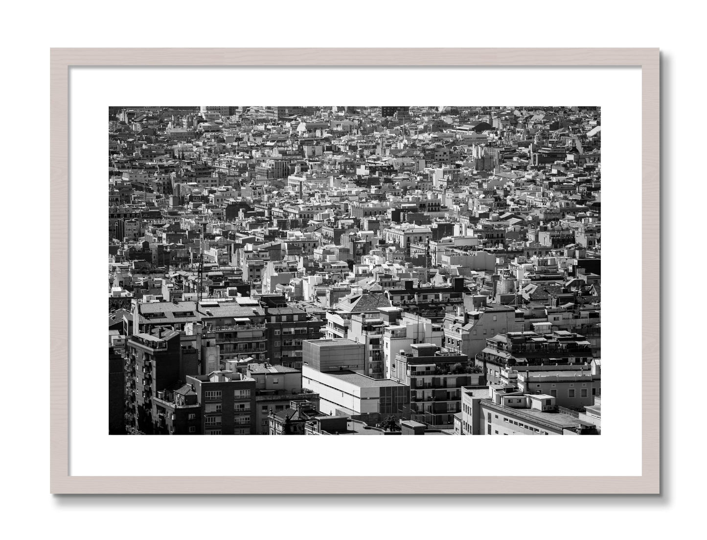 Framed photograph of Coompressed by Dylan Ozanich, White Maple frame, Borders