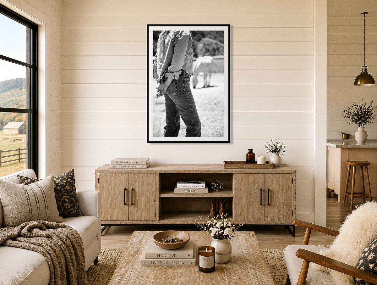 Cowgirl in a room